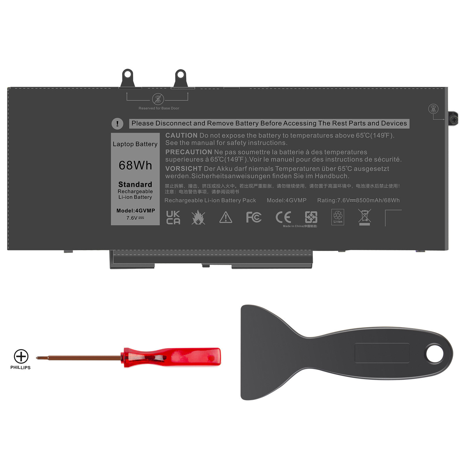 🔥LOT 4GVMP Battery For Dell Latitude 5400 5500 Precision 3540 M3540 68Wh 7.6V