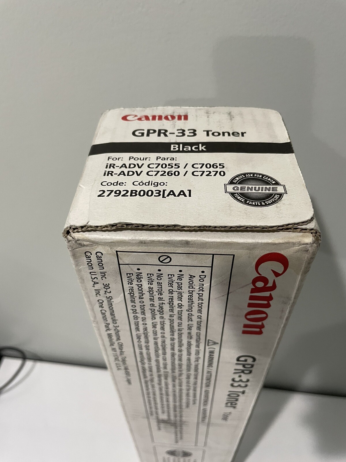 Canon GPR-33 BLACK OEM Toner Cartridge For C7055,C7065,C7260,C7270