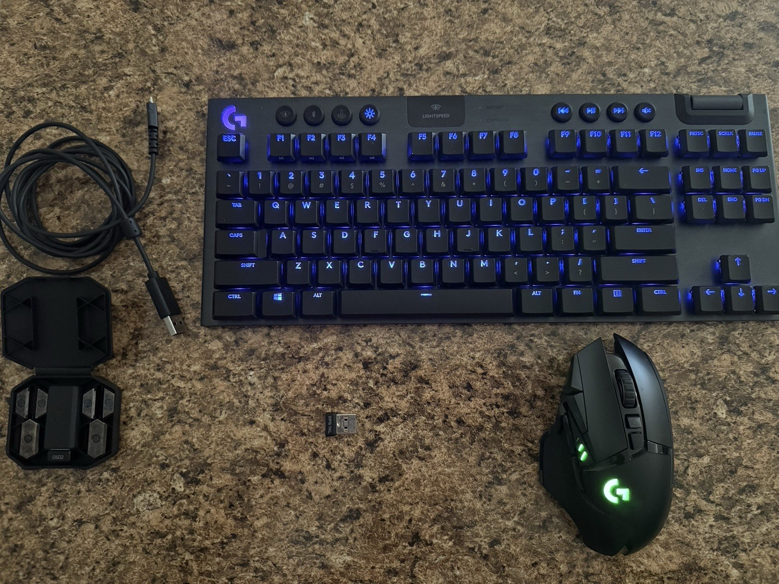 Logitech G915 TKL Wireless Backlit Black QWERTY Keyboard + 25600 DPI Mouse