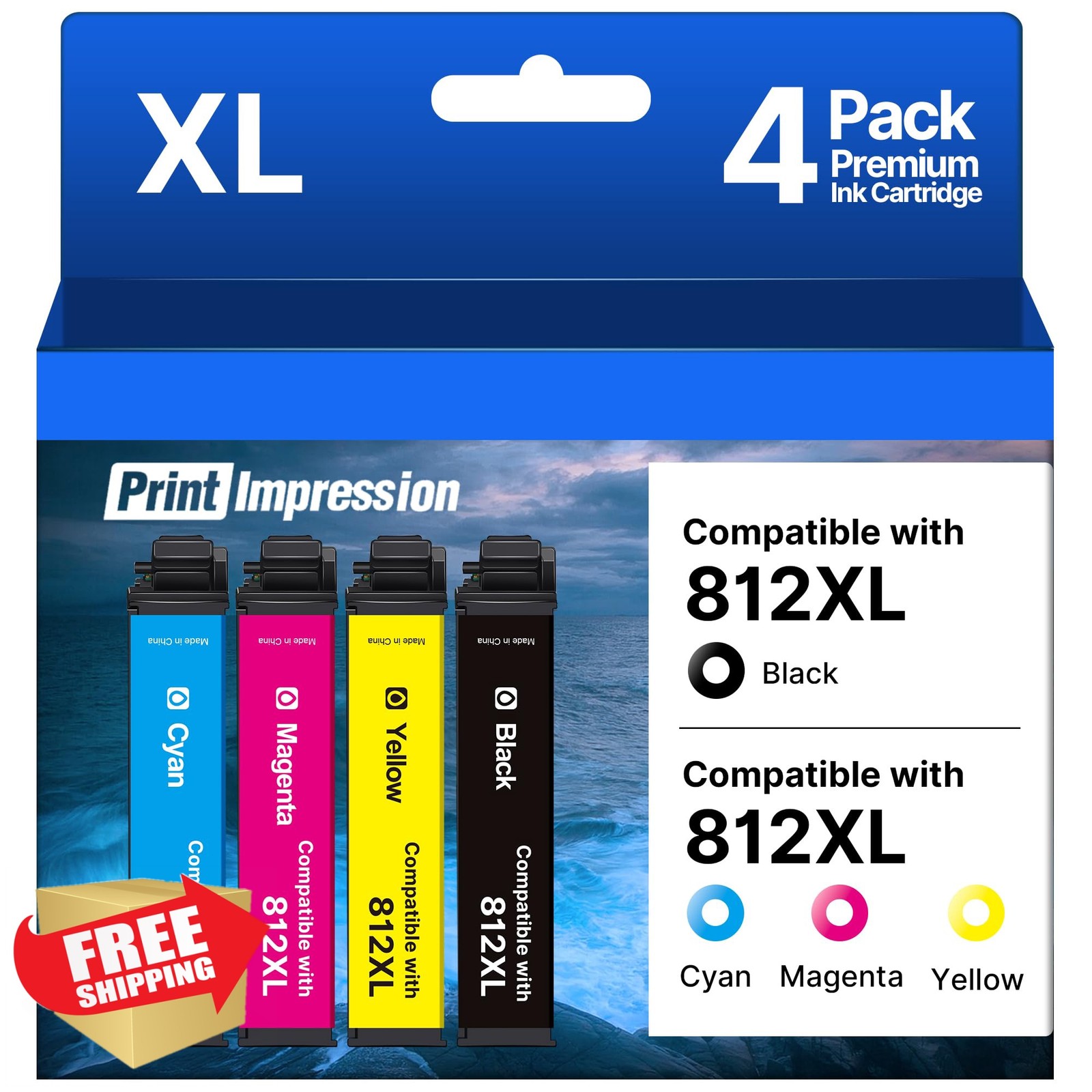 PrintImpression Epson 812XL Ink Cartridges 4 Pack