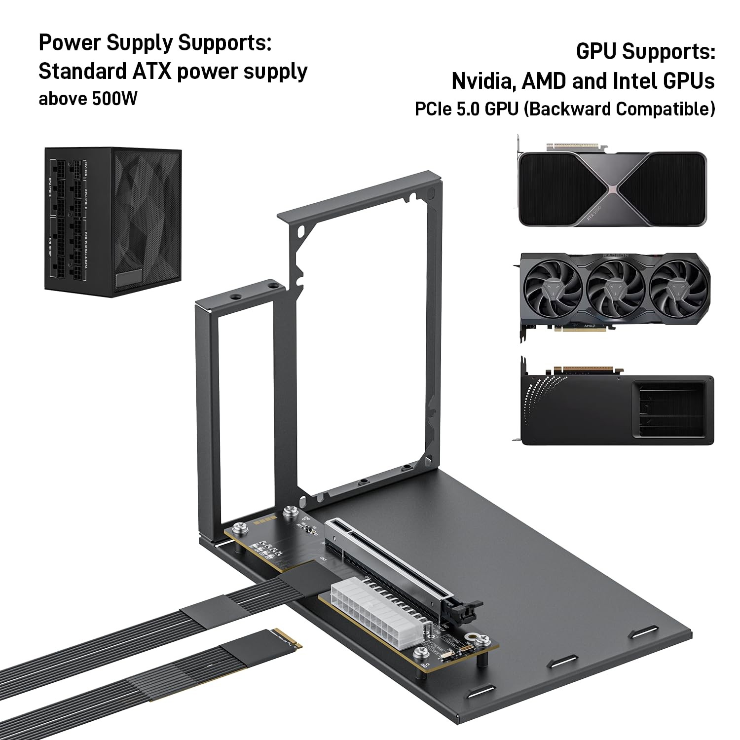 PCIe 5.0 x4 128Gbps eGPU Dock, for 50 Series Graphics Cards, M.2 NVME to PCIe…