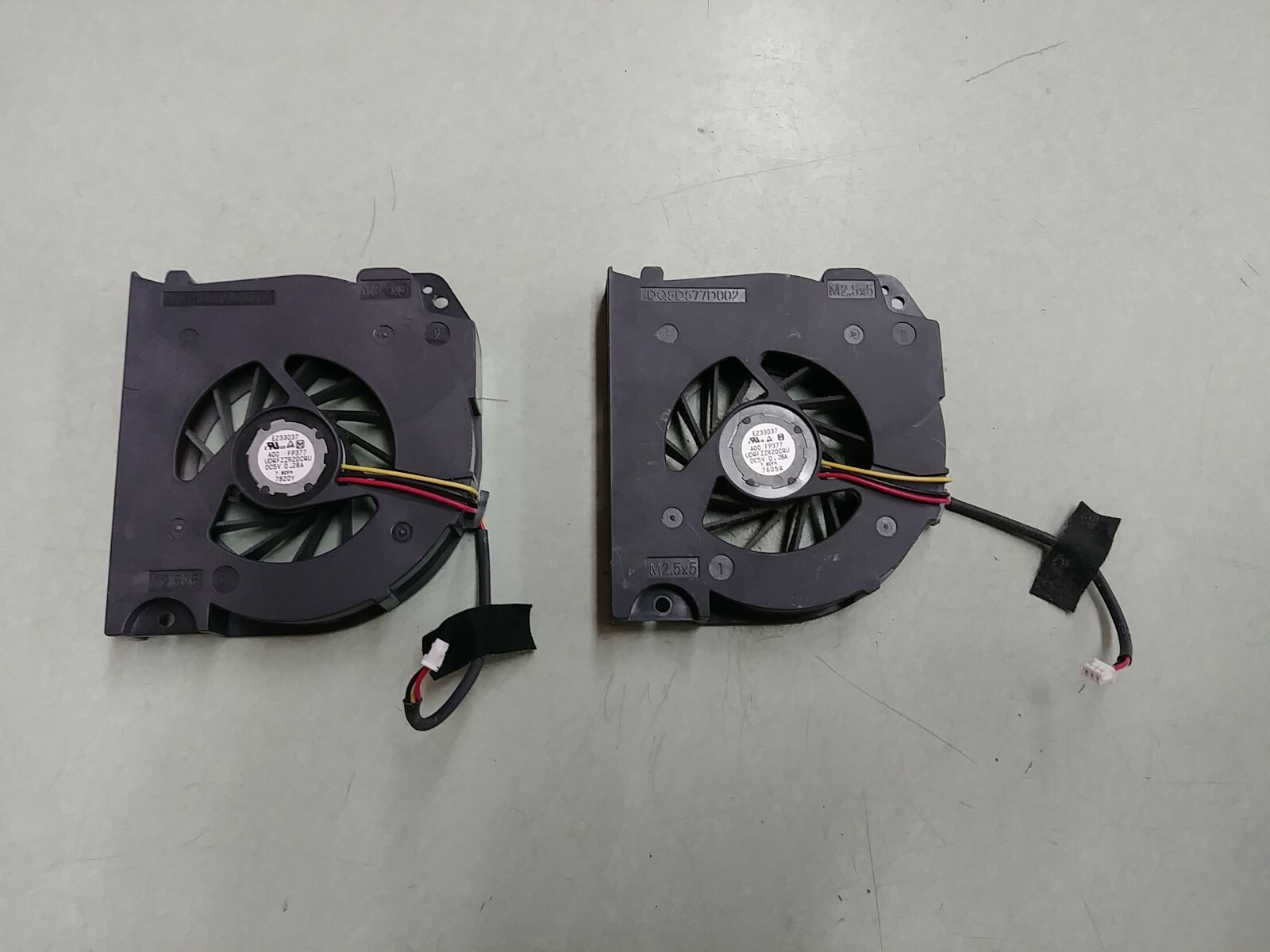 (2) Laptop CPU Cooling Fan UDQFZZR20CQU A00 FP377 DC5V 0.28A
