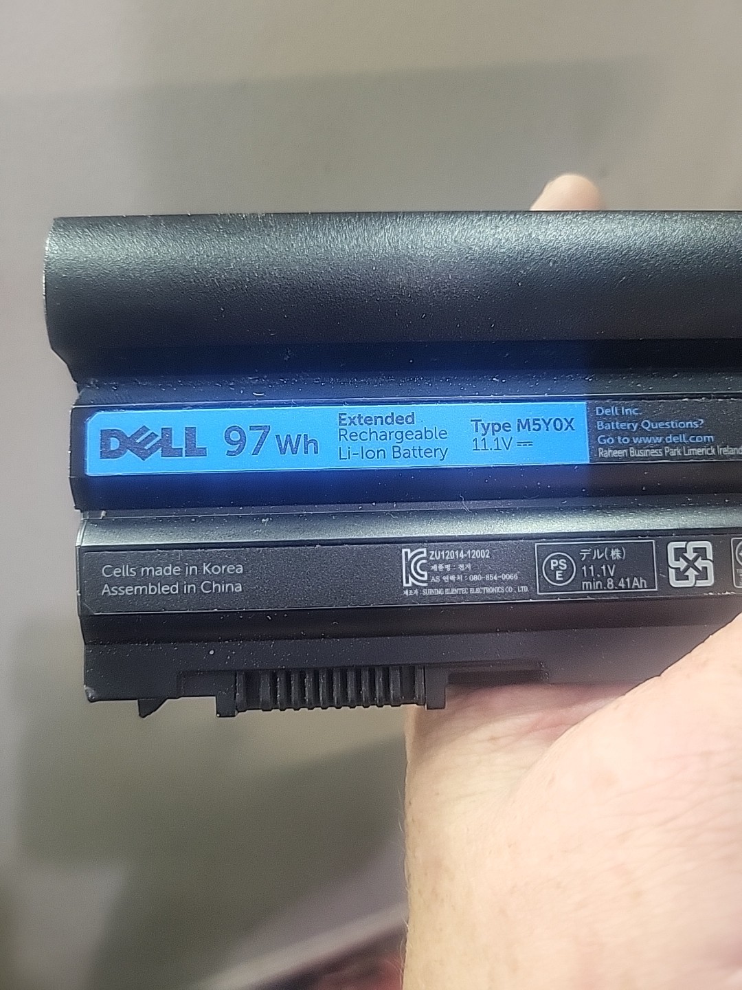 Dell 97 Wh Type M5y0x 11.1v Extended Rechargeable Battery