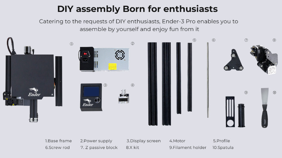 New in Box–Creality Ender 3 PRO–FDM 3D Printer Resume Fast Heat Quiet 180mm/s