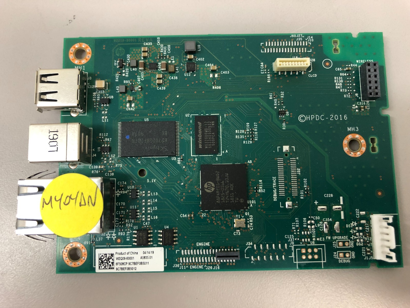 HP Laserjet Pro m404-dn M404dn M404n Network Formatter Main Board W2Q09-60001