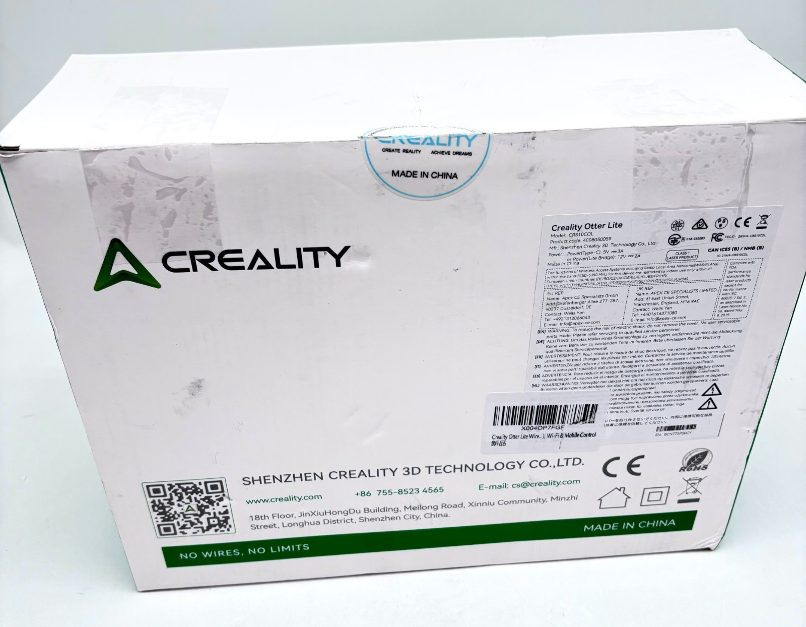 Creality Otter Lite Handheld Wireless 3D Scanner Model CRS10COL