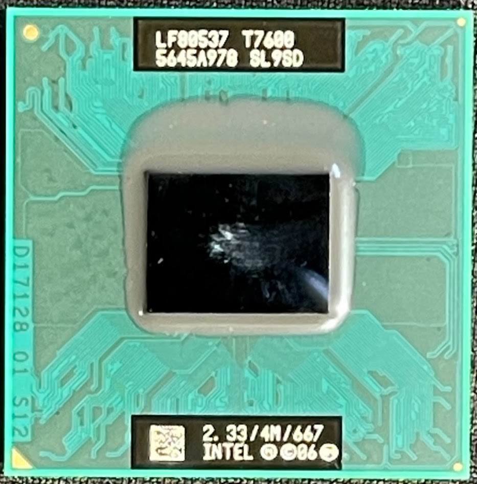 Dell / Intel Core2Duo T7600 Mobile Processor @ 2.3GHz / SL9SD / HU014