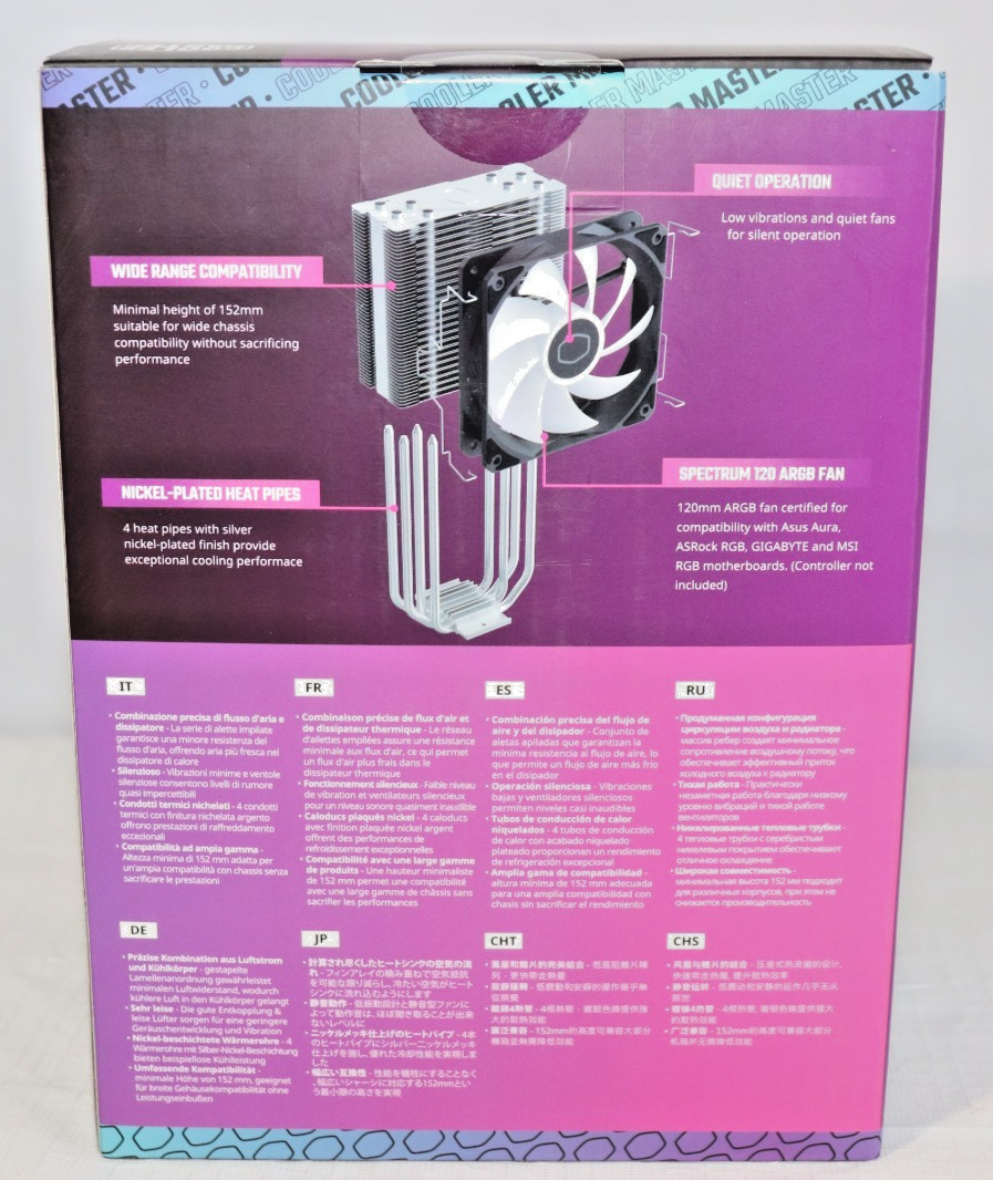 Cooler Master Hyper 212 Spectrum V3 ARGB CPU Cooler 120mm AM4/AM5/LGA 1700 &more