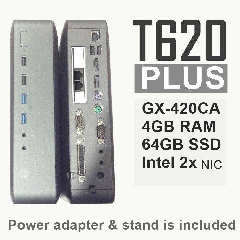 HP/ T620 PLUS Thin Client Quad Core GX-420CA 4/64 +Intel 2Port GB -pfSense ready