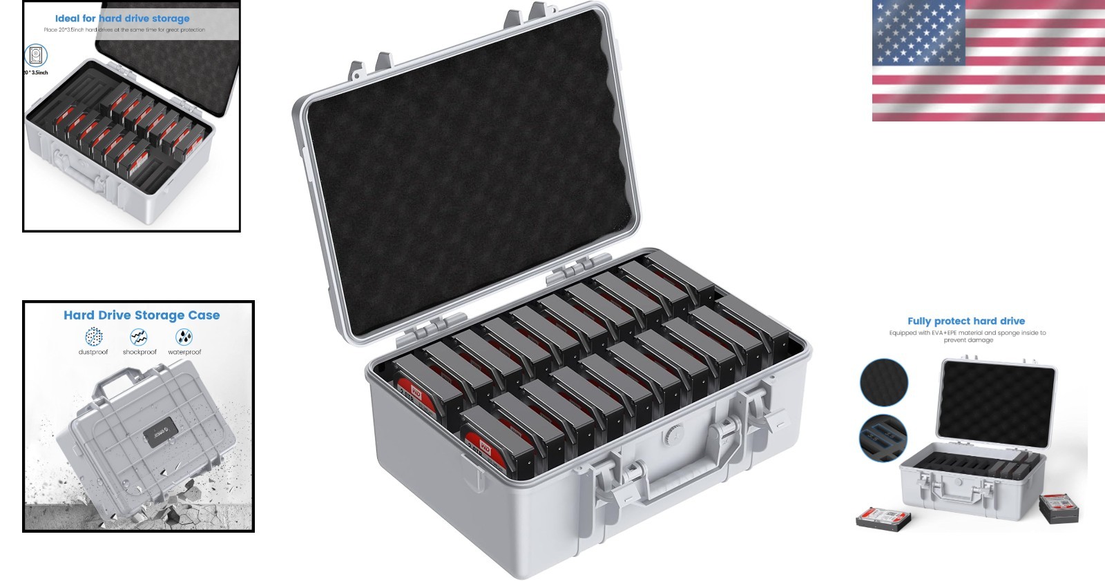 Portable 3.5″ Hard Drive Suitcase – Anti-Static Protection