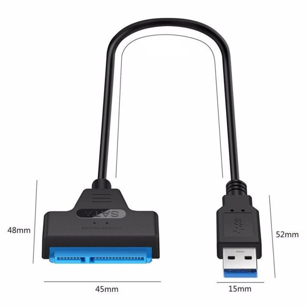 Upgrade SATA to USB 3.0 Cable USB to SATA III Hard Drive Adapter 2.5” SSD HDD