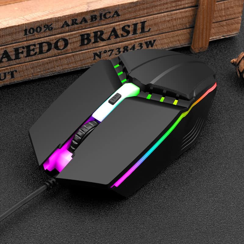 Wired Gaming Mouse, Optical USB Mice for Laptop/Desktop, 800 to 1600 and RGB …