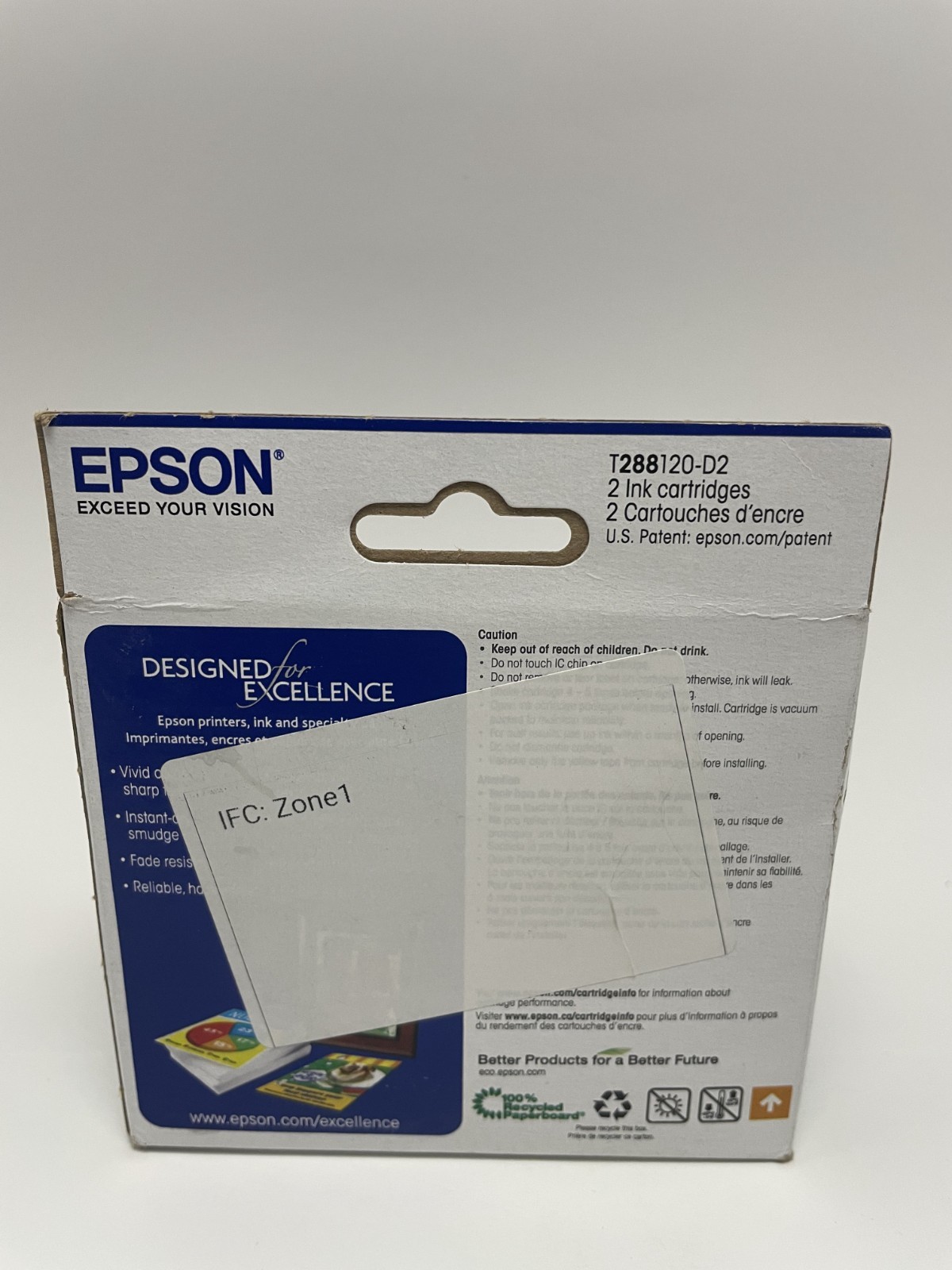 Epson 288 2Pk Genuine Black Ink Cartridge T288120-D2 Durabrite Ultra Ink