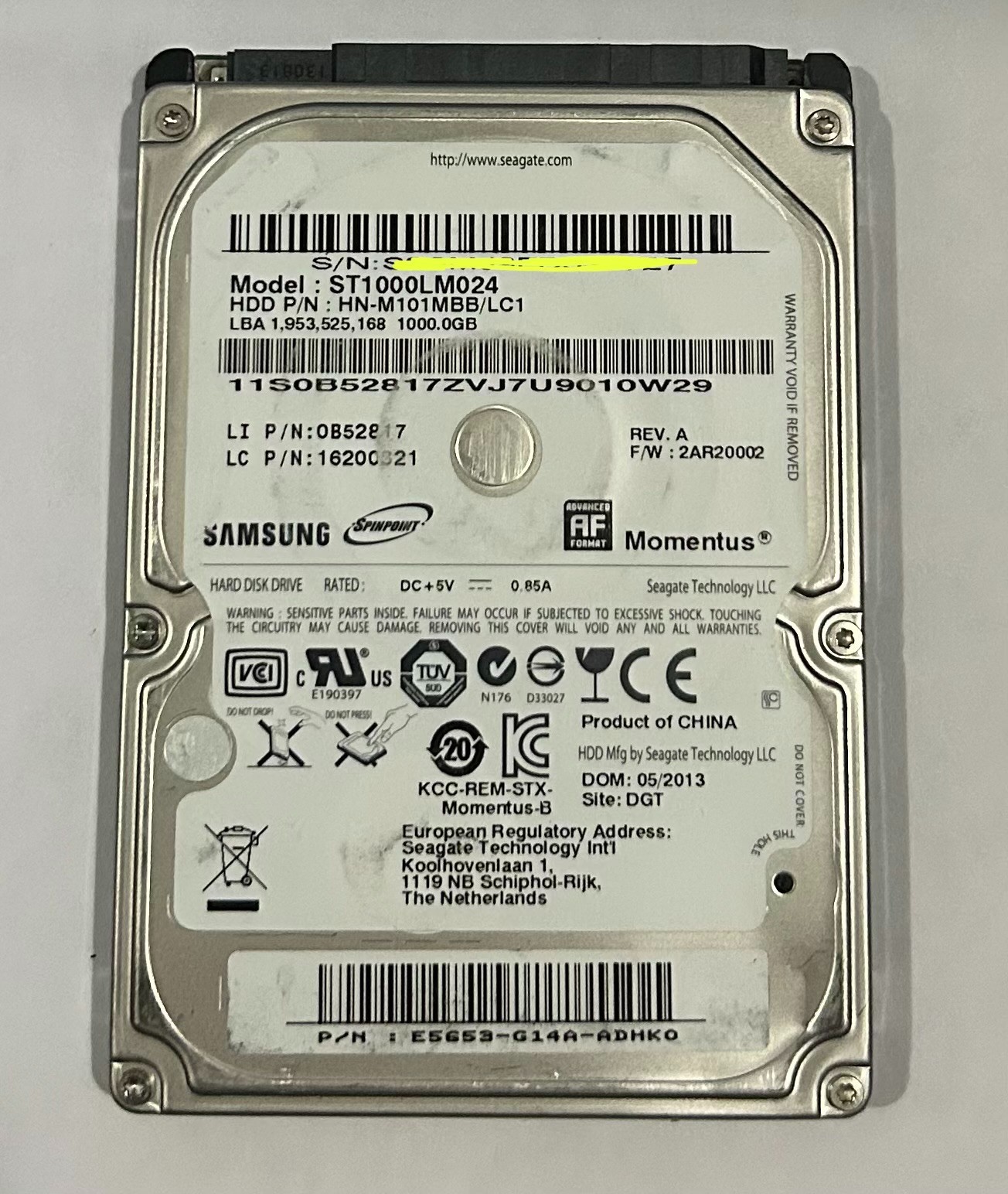 1TB, 750GB HDD 2.5 SATA-Hard Drive with windows 11 pro UEFI-SAMSUNG- Plug & Play