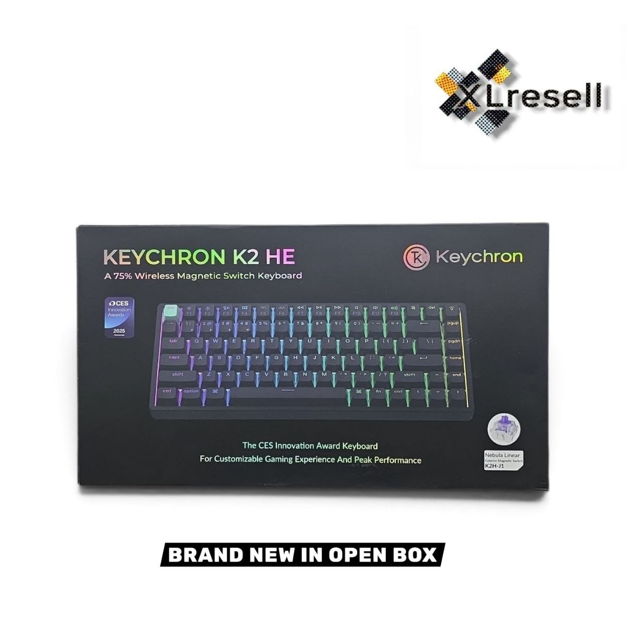 Keychron K2 HE 75% Wireless RGB Mechanical Keyboard QMK/VIA Magneti Switch Black