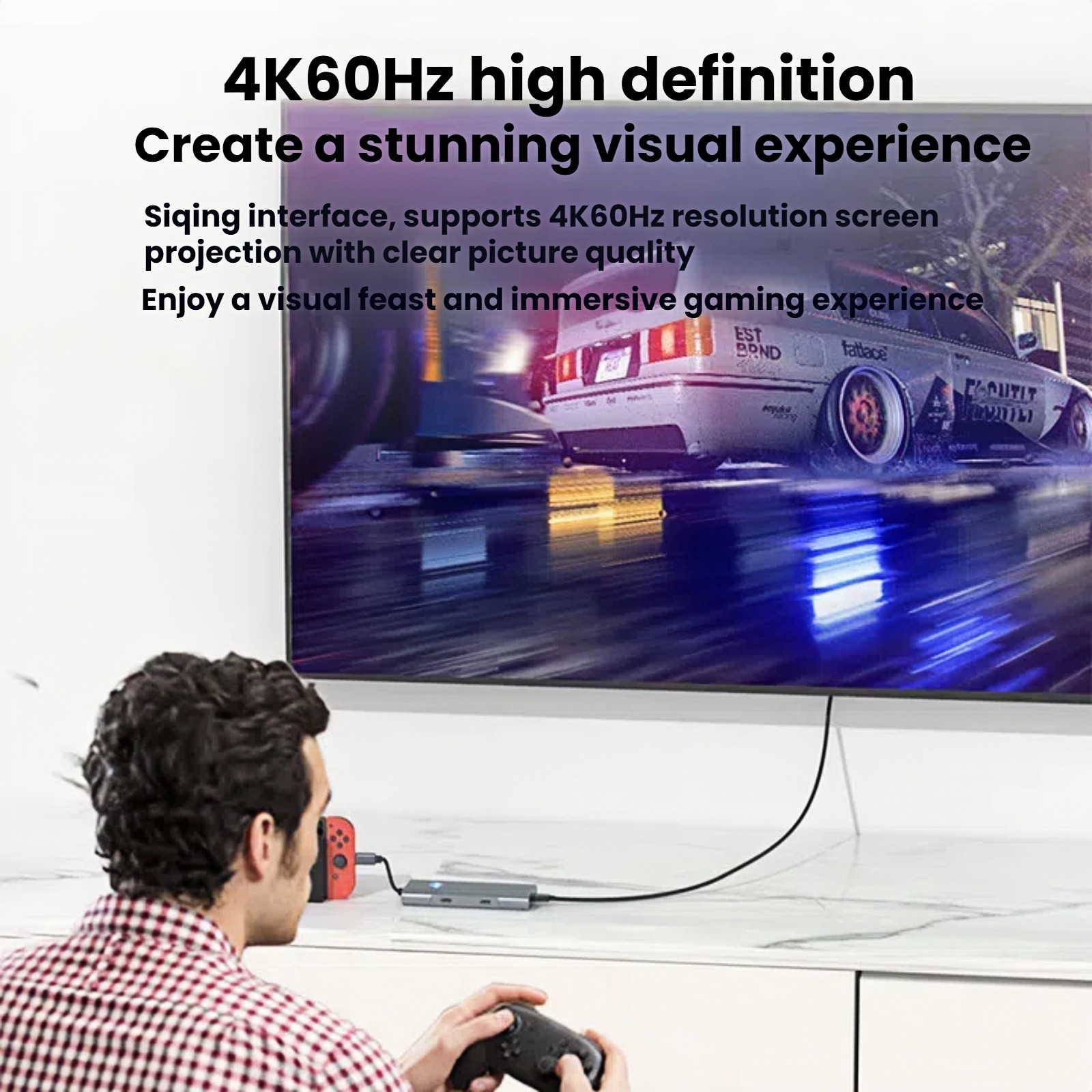 USB-C Docking Station with 4K HDMI,100W PD&10Gbps USB Data Ports For Laptop Ipad