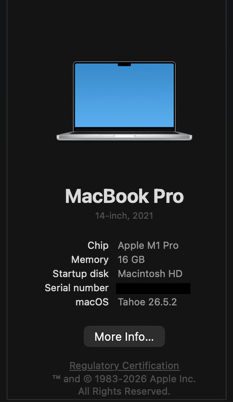 2021 Apple MacBook Pro 14″ (512GB SSD, M1 Pro, 16GB) Laptop – Silver