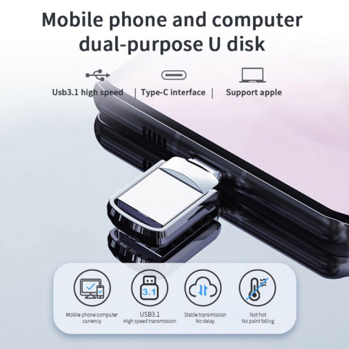 1TB 2TB Type C/USB-A USB 3.0 Flash Drive Thumb Drive Memory Stick for PC Laptop