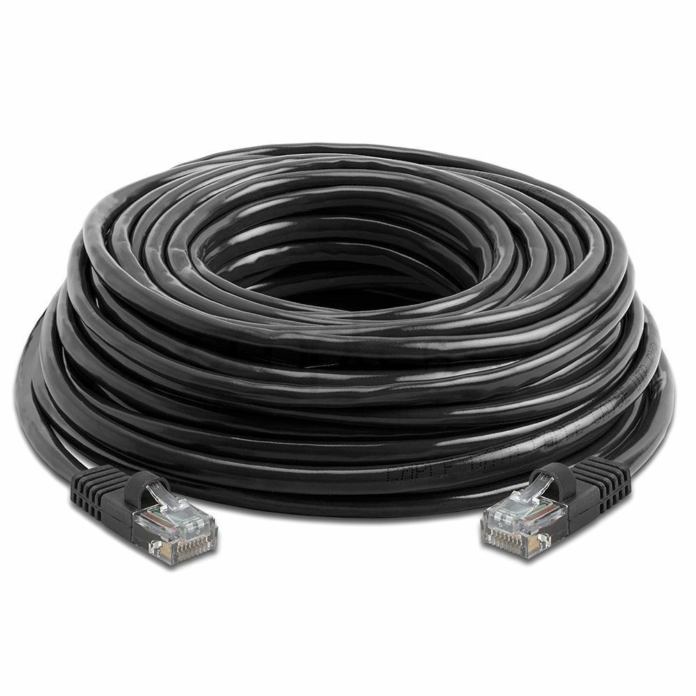 Cat5 CAT5e Rj45 Patch Cable Black Ethernet Lan Modem Ethernet LAN Network PC Lot