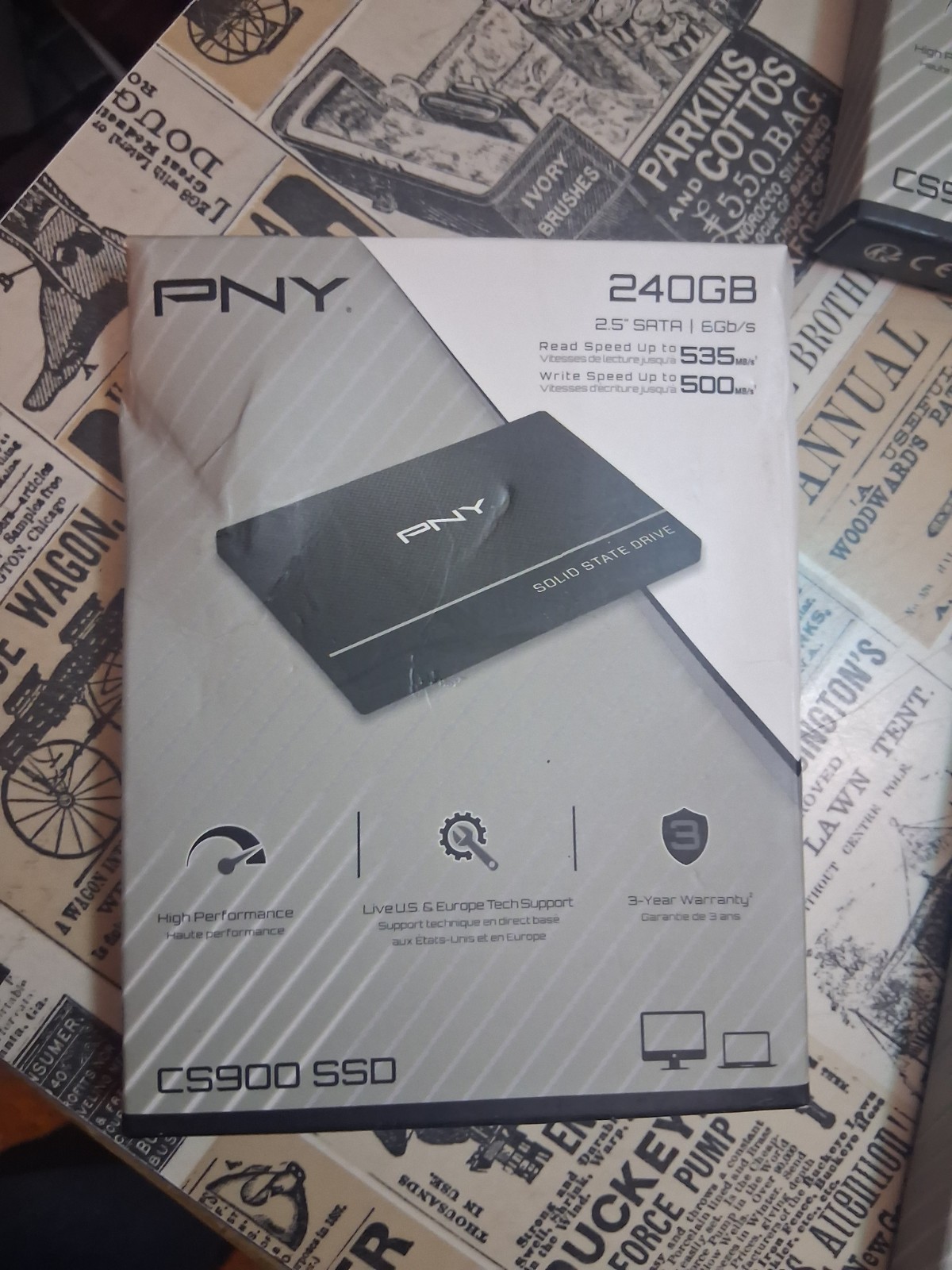 (2)PNY CS900 240GBand (1)250 2.5-inch SATA solid-state drive Lot