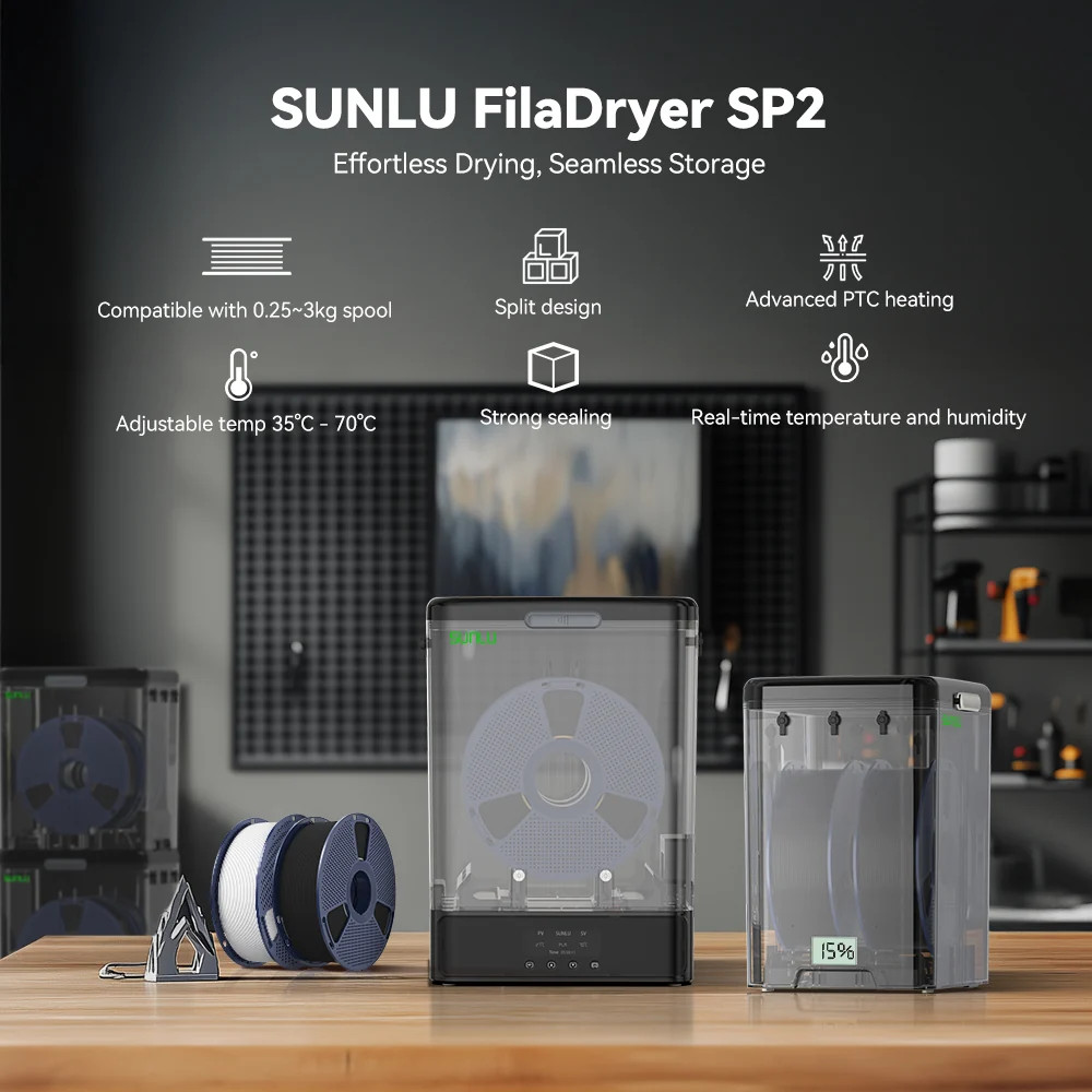 SUNLU FilaDryer SP2 Separable Dryer Box Compatible with 0.25~3KG Filament