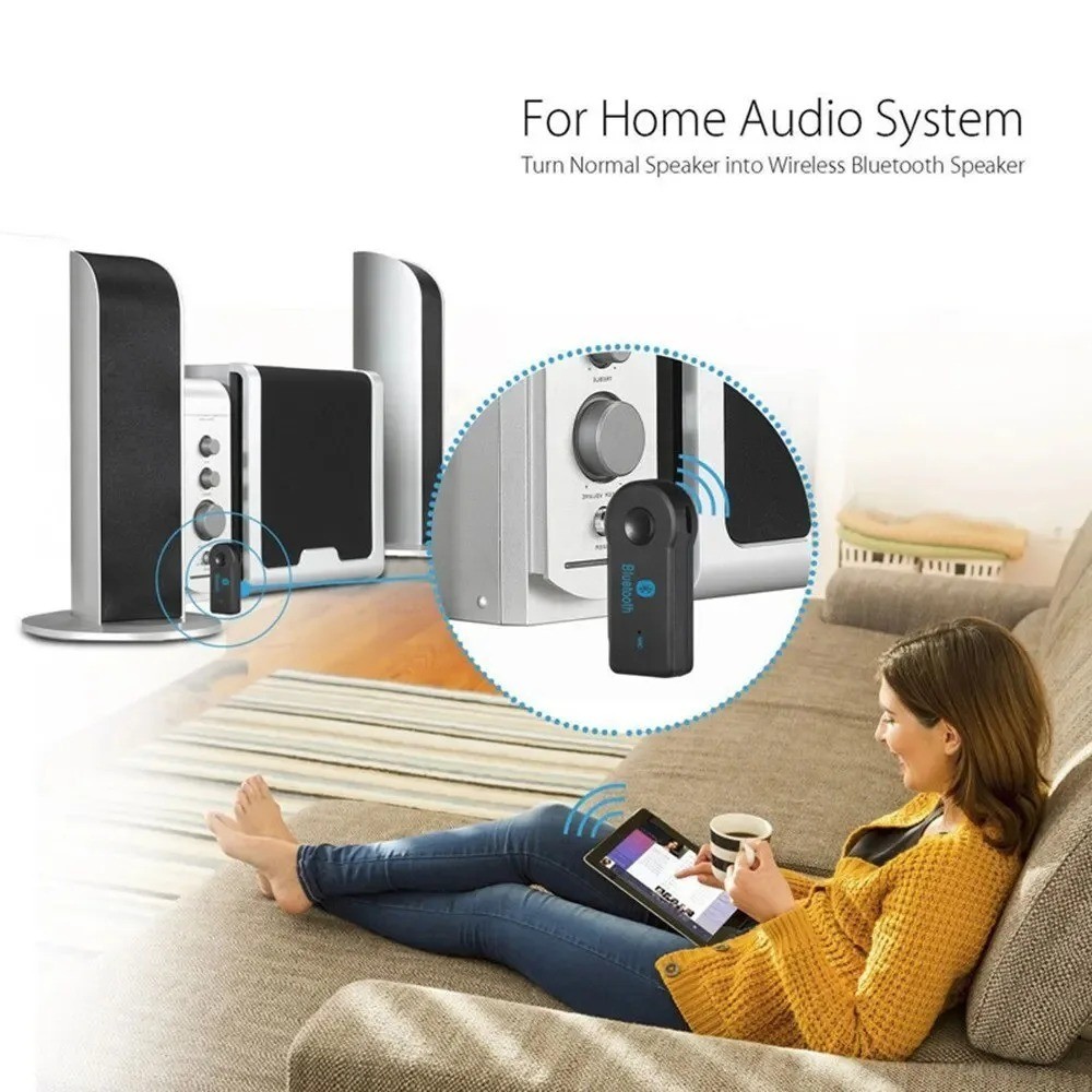 Bluetooth 5.0 Audio Receiver 3.5mm Aux Adapter Wireless Car Kit For Headphone St