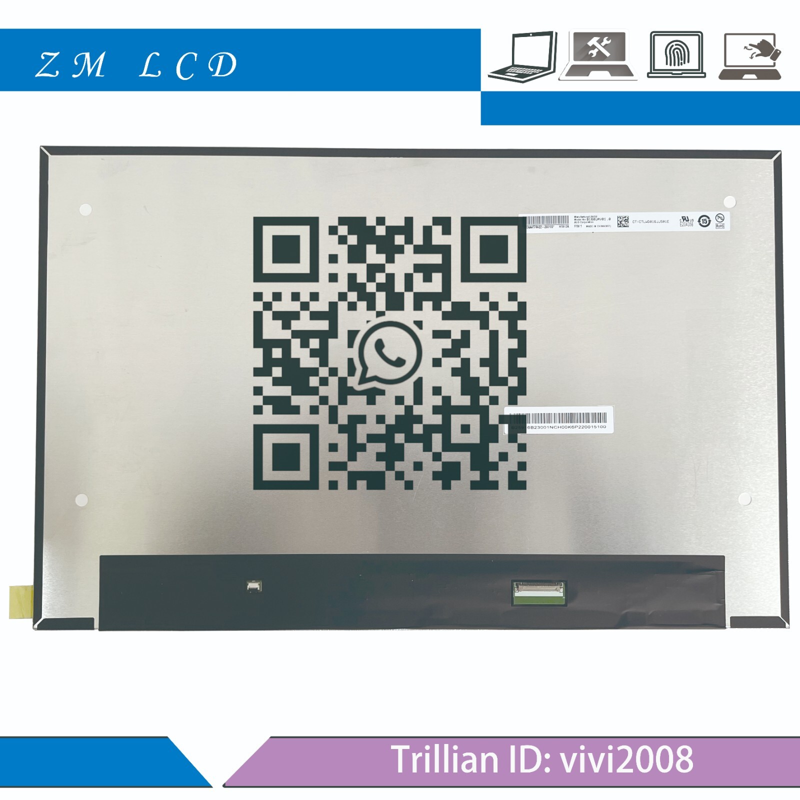 B160UAV01.0 P00439-001 HP ELITEBOOK 865G11 ZBOOK 16G11 16.0IN 800Nit LCD SCREEN