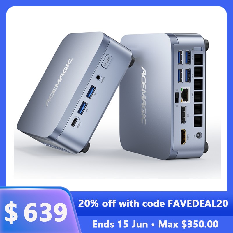 ACEMAGIC M5 Gaming Mini PC, Intel Core i9-14900HX(24C/32T),32GB 1TB SSD,WiFi6 BT