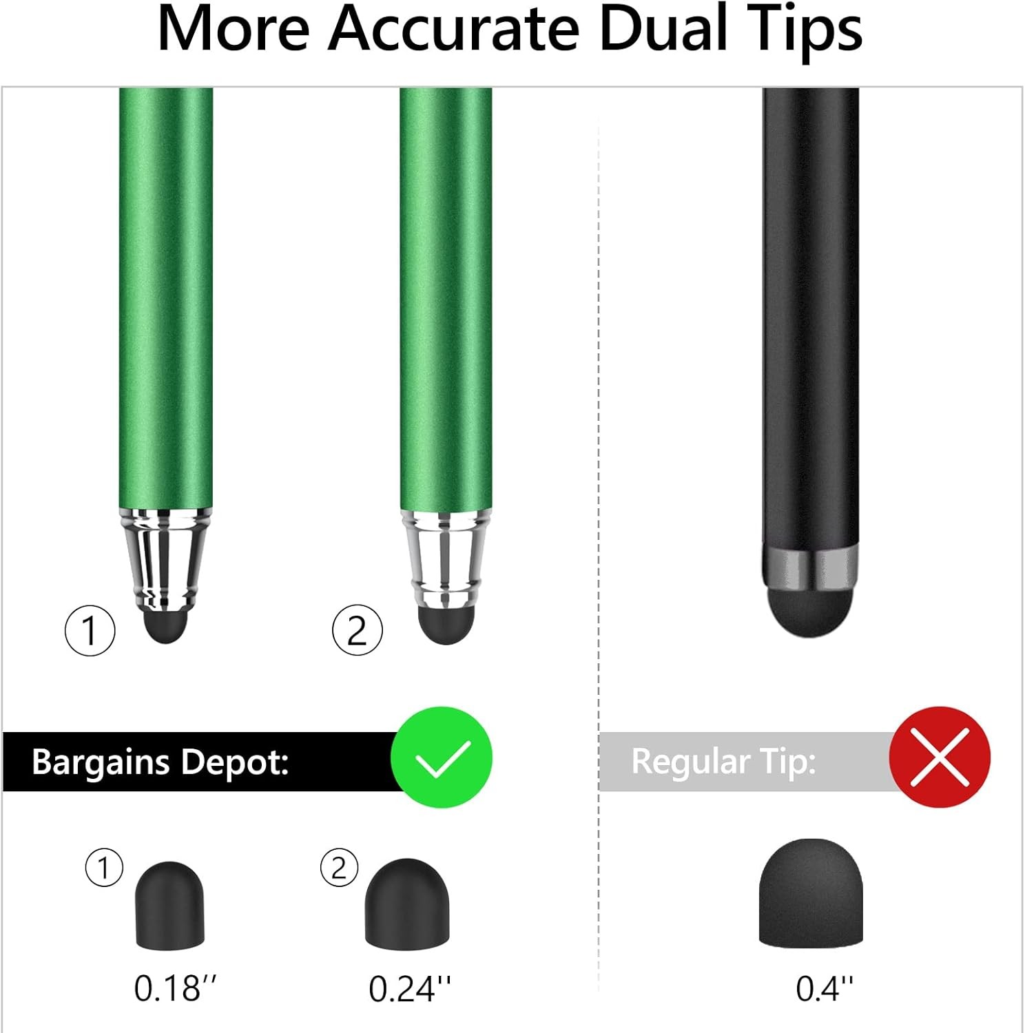 2pcs Universal Stylus Pen, Stylus pen for Apple iPad iPhone Pro Android Tablets