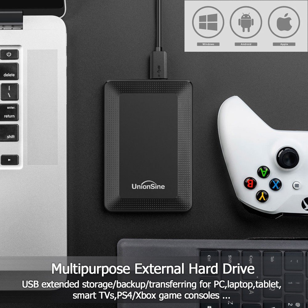 External Hard Drive Ultra Slim Portable HDD USB 3.0 500GB for PC,Laptop,PS4,Xbox