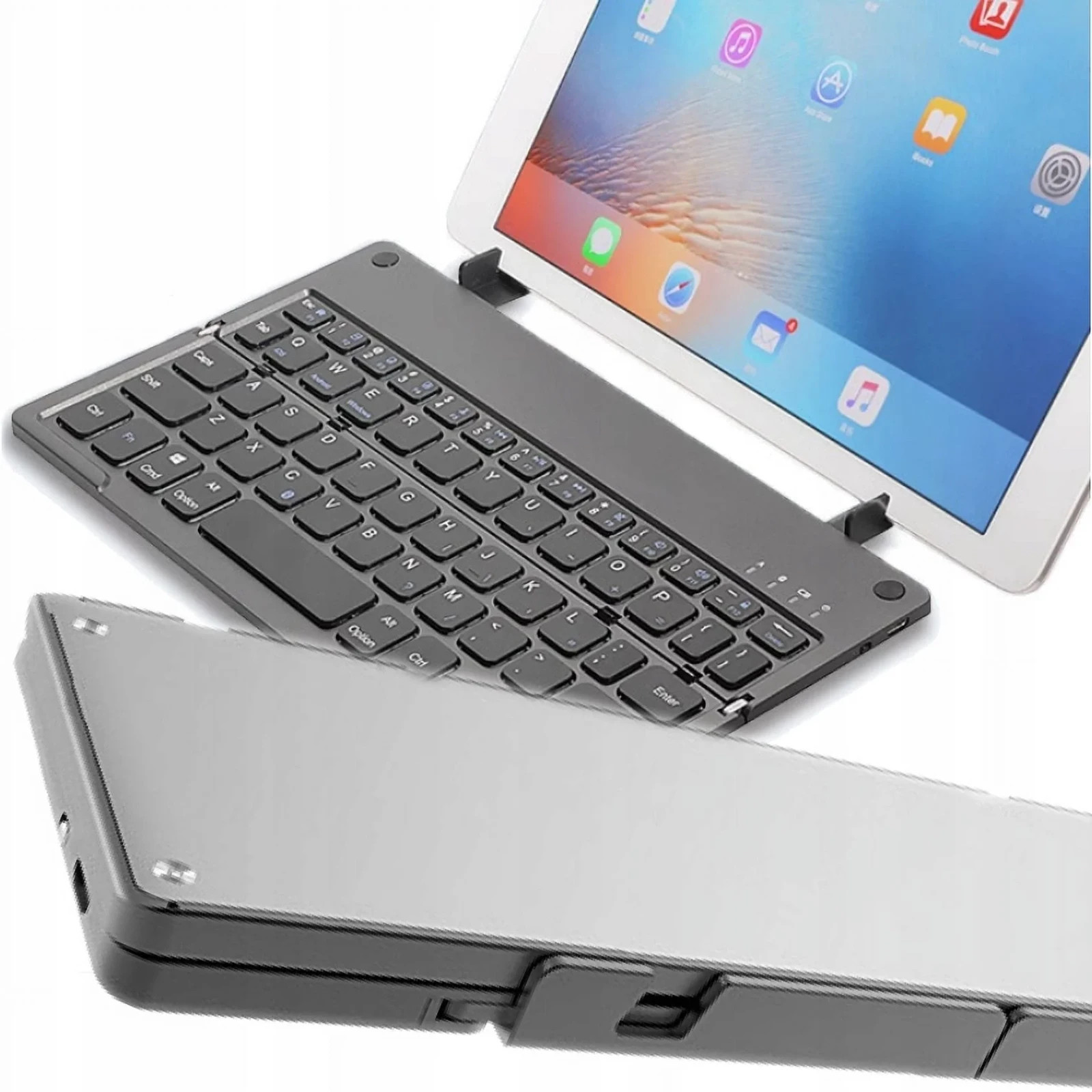Mini Foldable Bluetooth Keyboard with Stand for Tablet iPad iPhone Android Phone
