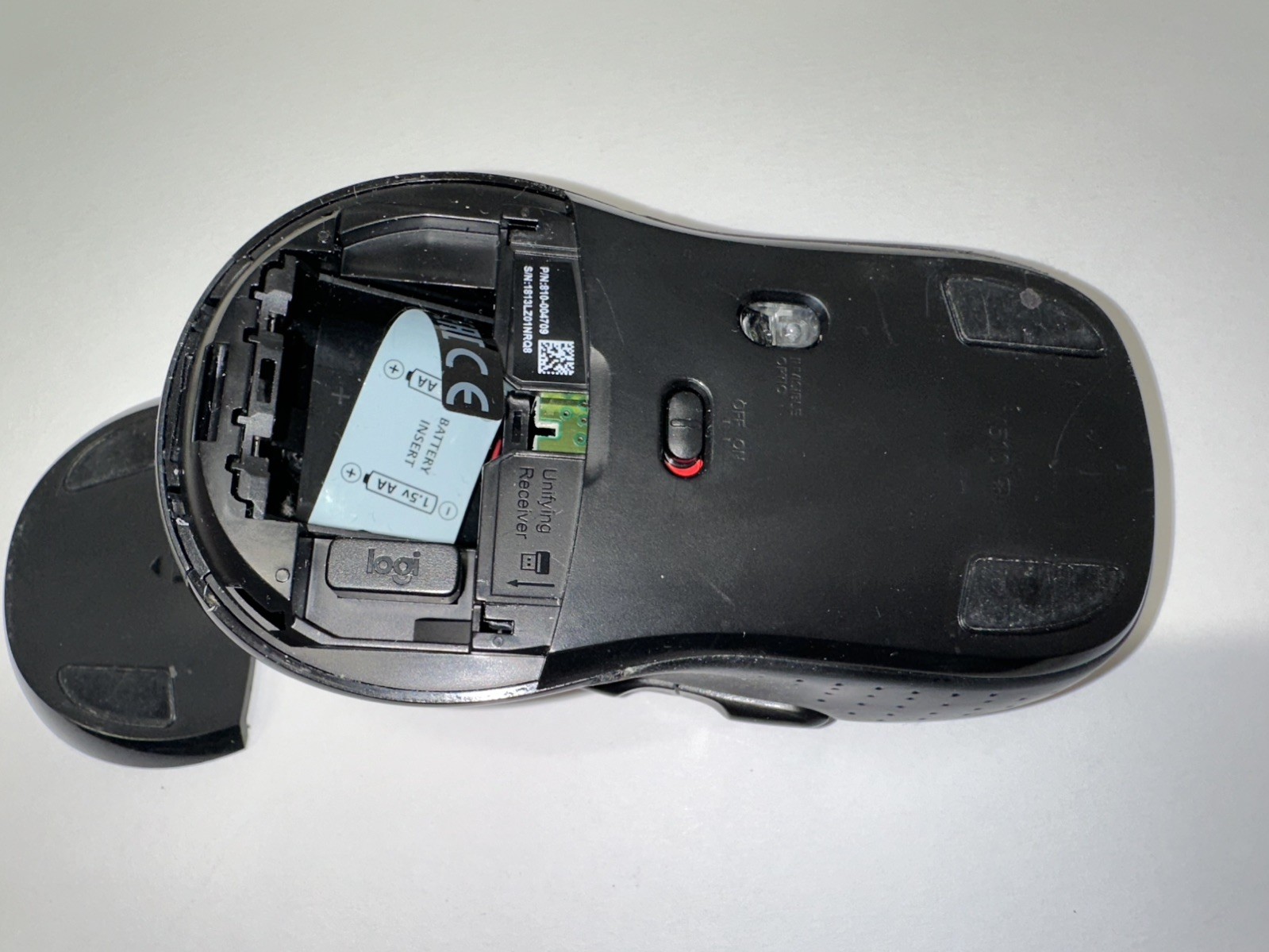 Logitech M510 Wireless Mouse, 2.4 GHz with USB Unifying Receiver-Used Cond.