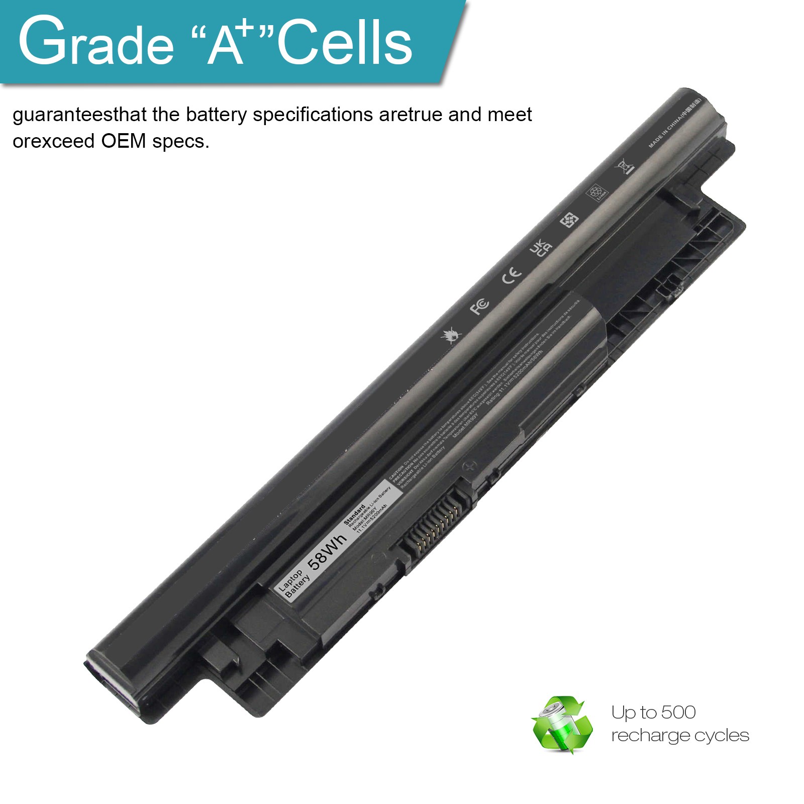 65Wh MR90Y Battery For Dell Latitude 3440 3540 3437 5421 3537 Series XCMRD VR7HM
