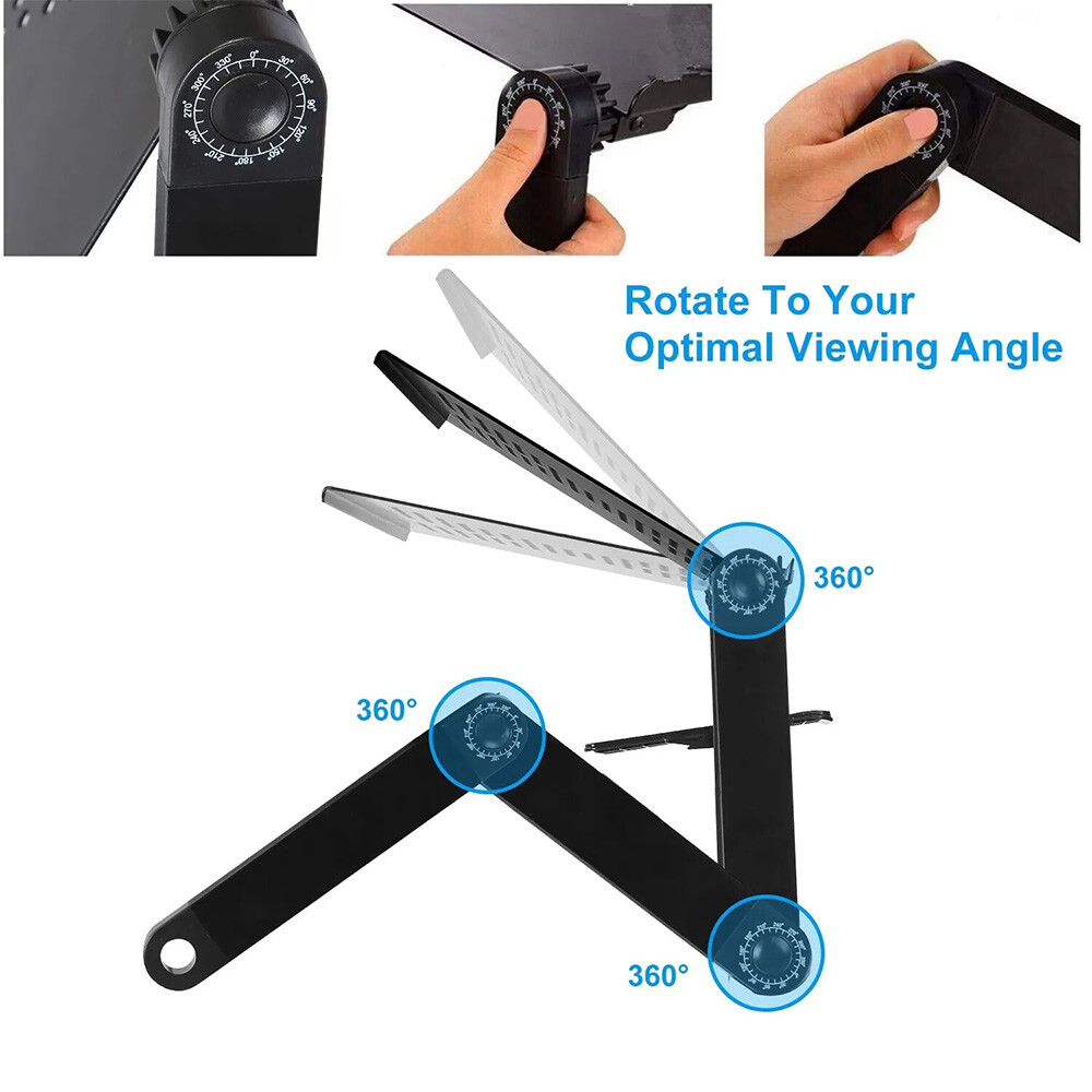 360° Adjustable Laptop Table Stand Lap Sofa Bed Tray Computer Notebook Desk New