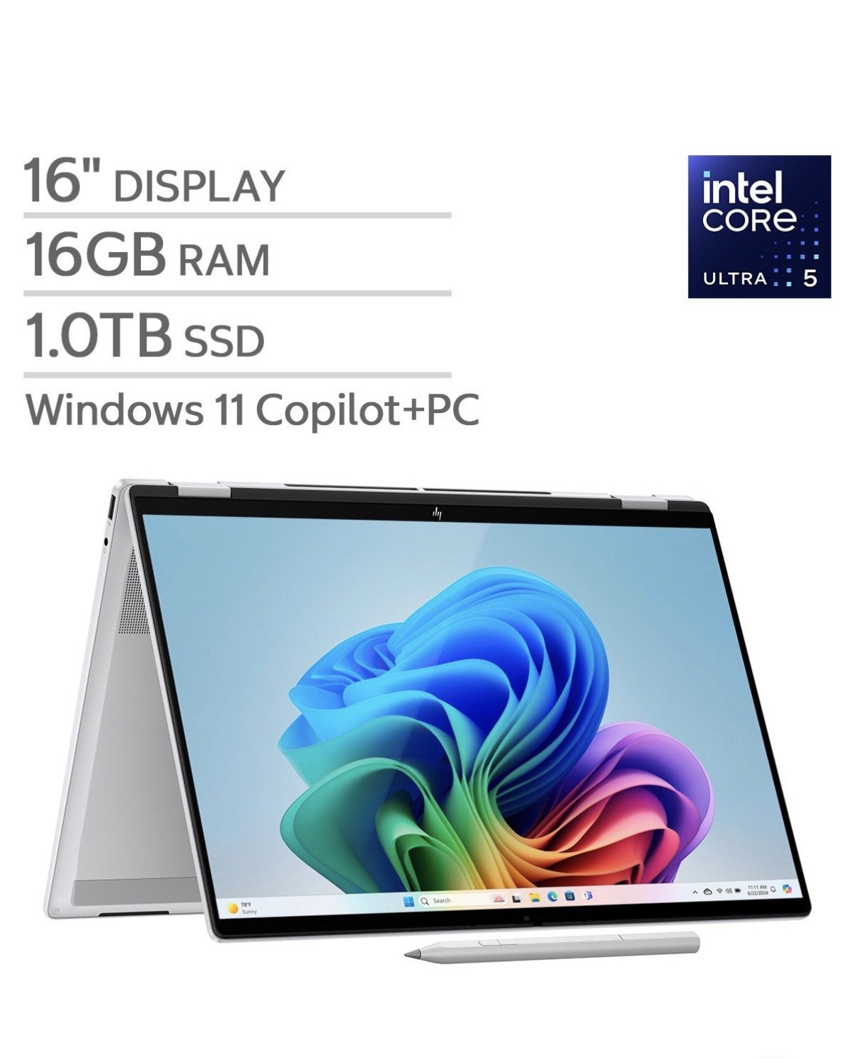 HP OmniBook 7 Flip Next Gen AI Copilot+ PC 16 inch 2-in-1 2K Touch 16-au0070wm