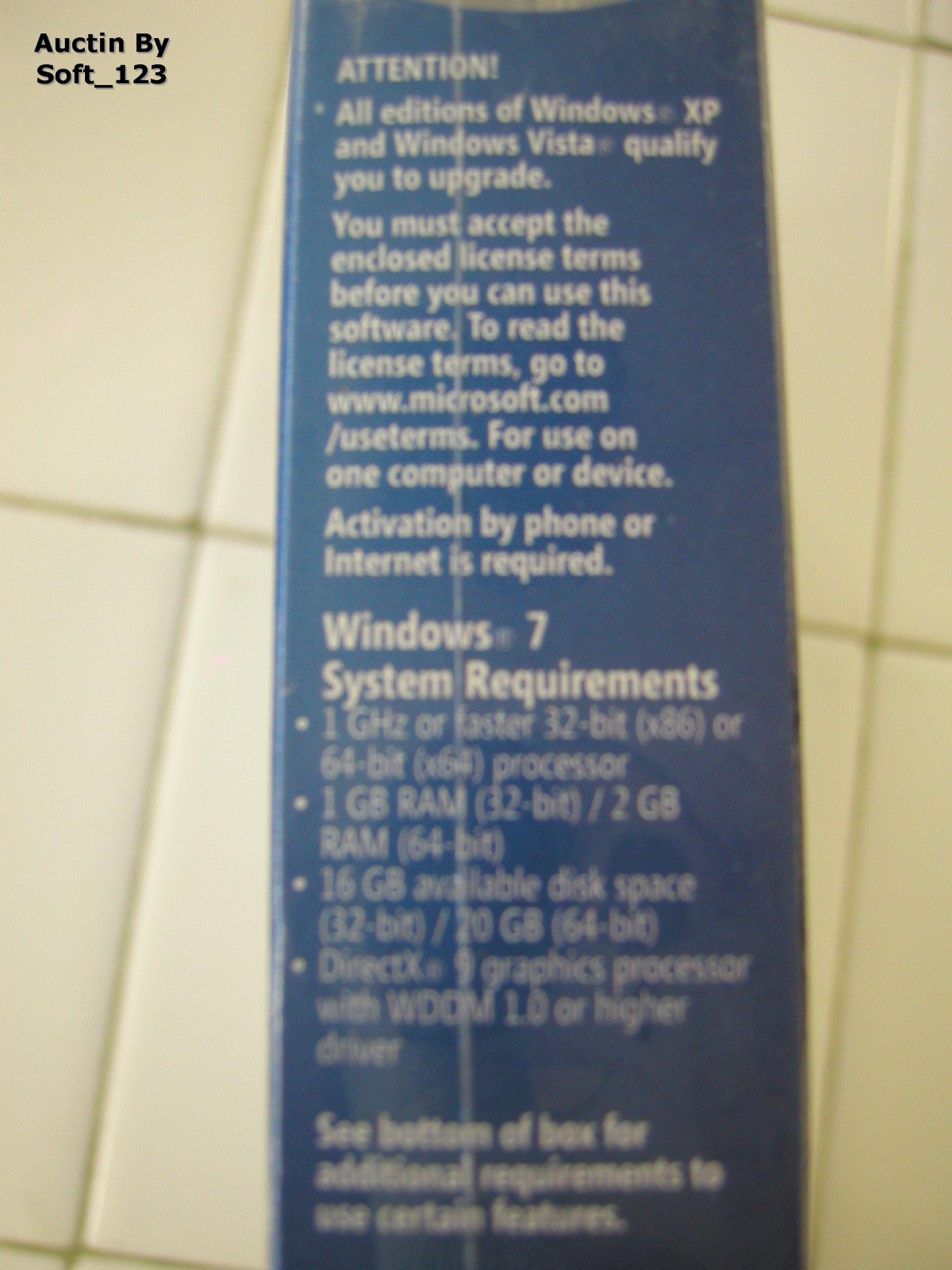 Microsoft Windows 7 Professional Upgrade 32 & 64 Bit DVDs =RETAIL BOX=