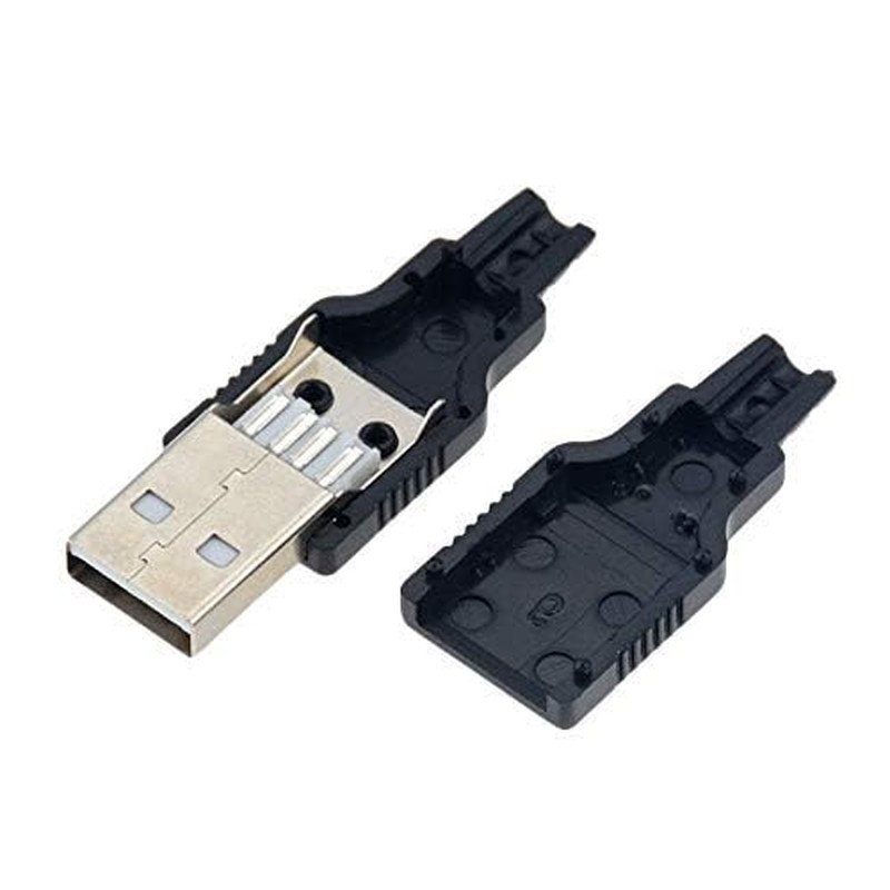 Vizgiz 10 Pack USB Plug Replacement 4 PIN Type a Female Male Socket Connector