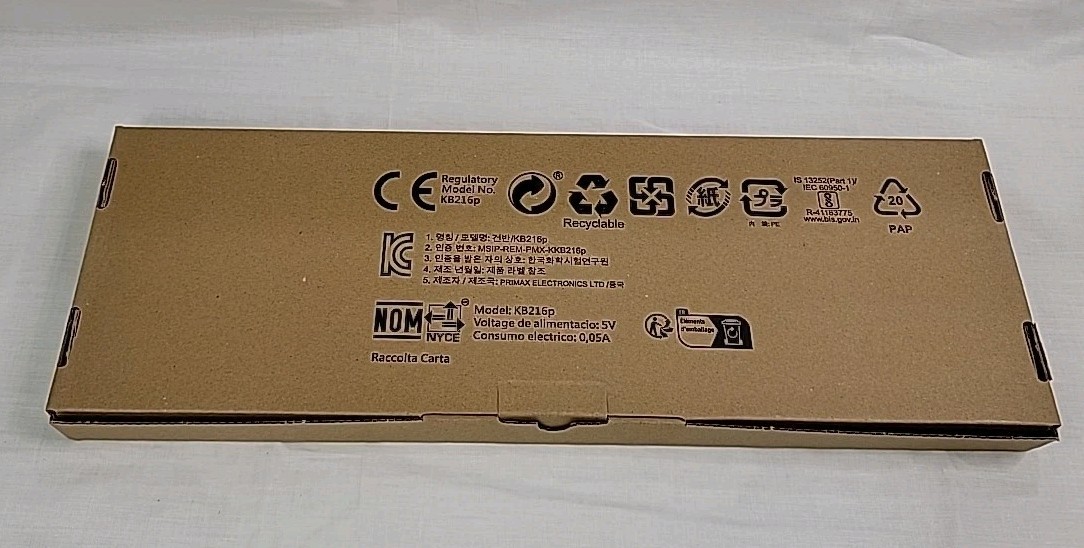 17 pack Dell KB216-BK-US Slim USB Wired Keyboard Black