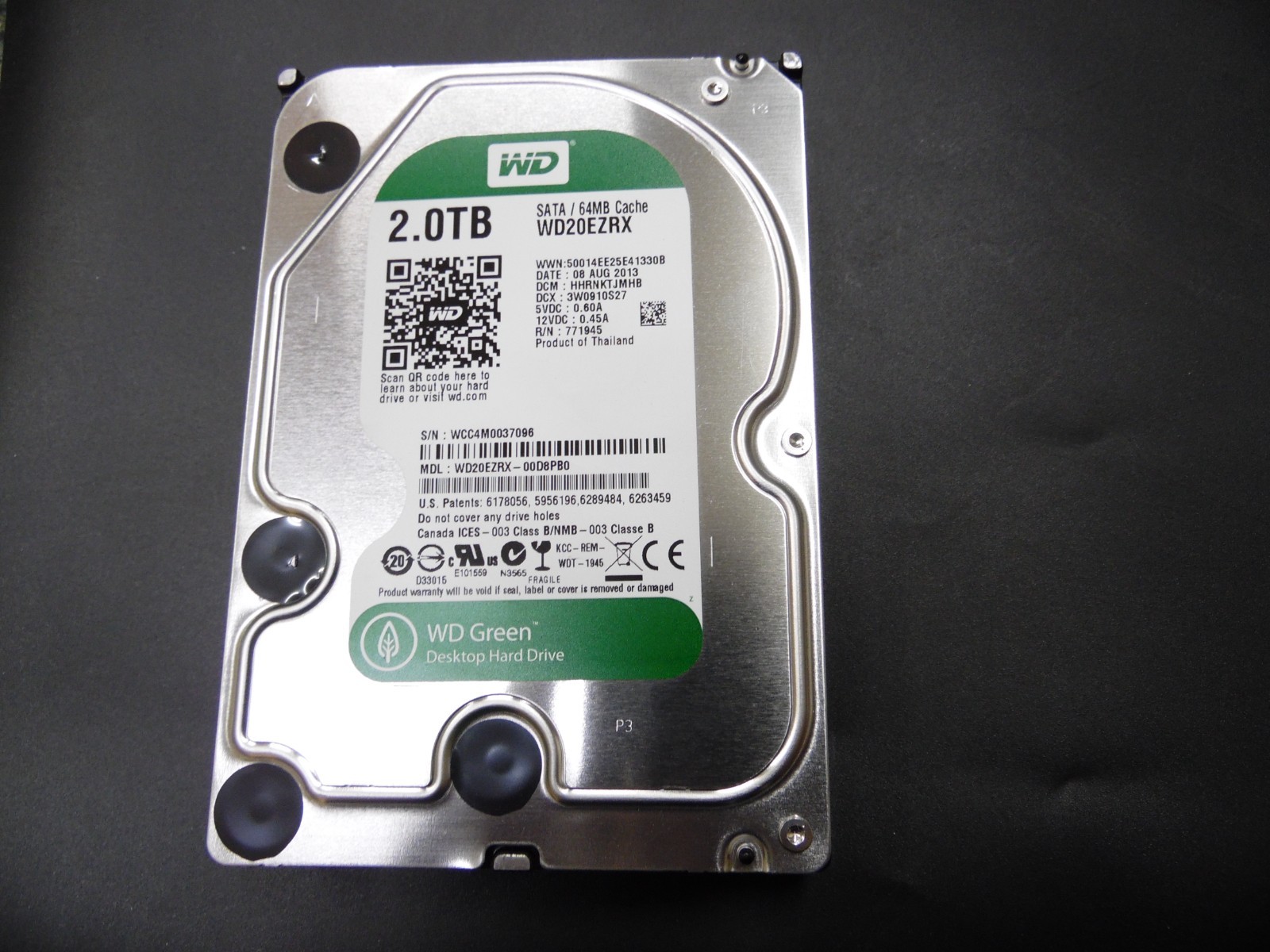 Western Digital WD Green 2TB Internal 3.5″ (WD20EZRX) HDD