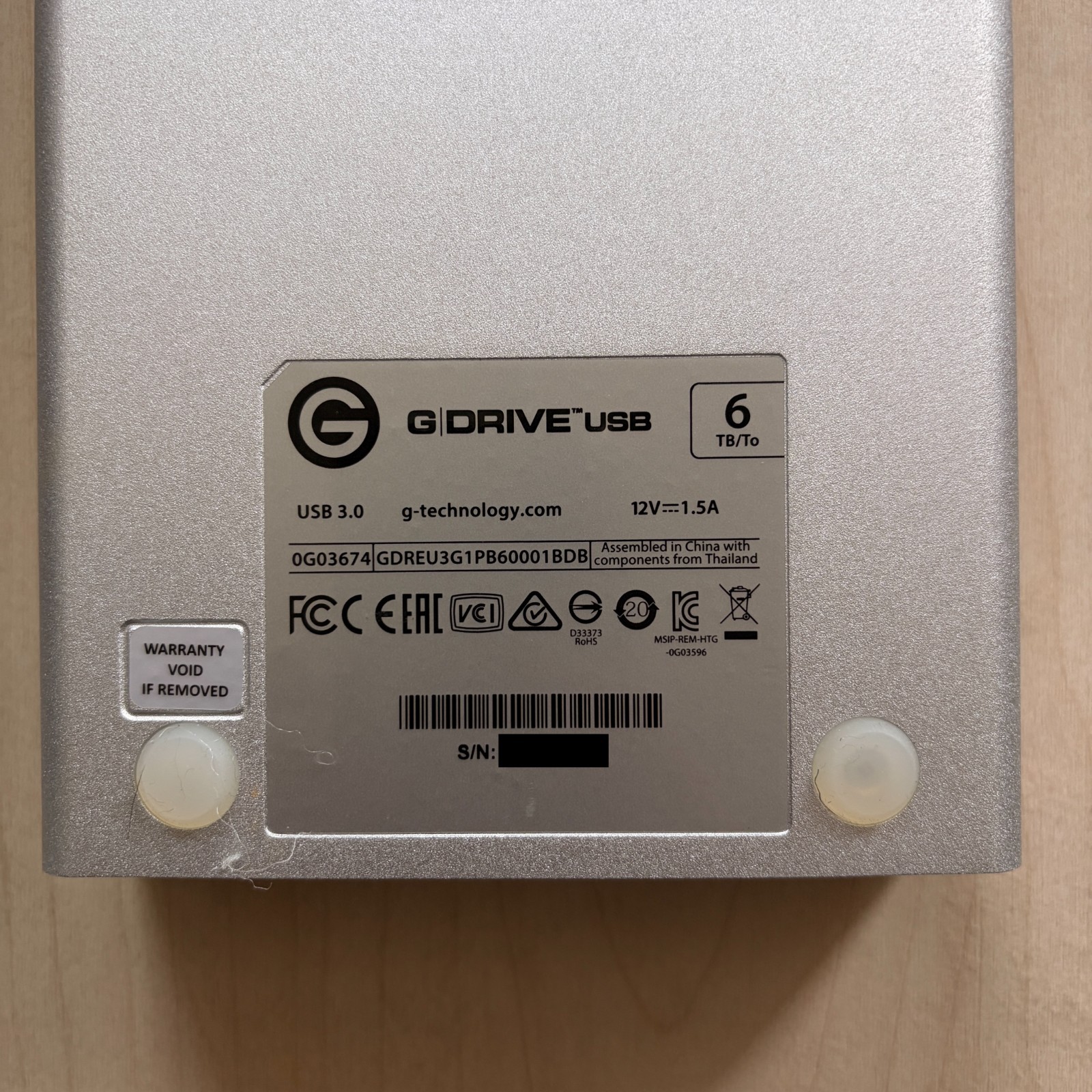 G-Technology G Drive USB 6 TB USB 3.0 7200 RPM