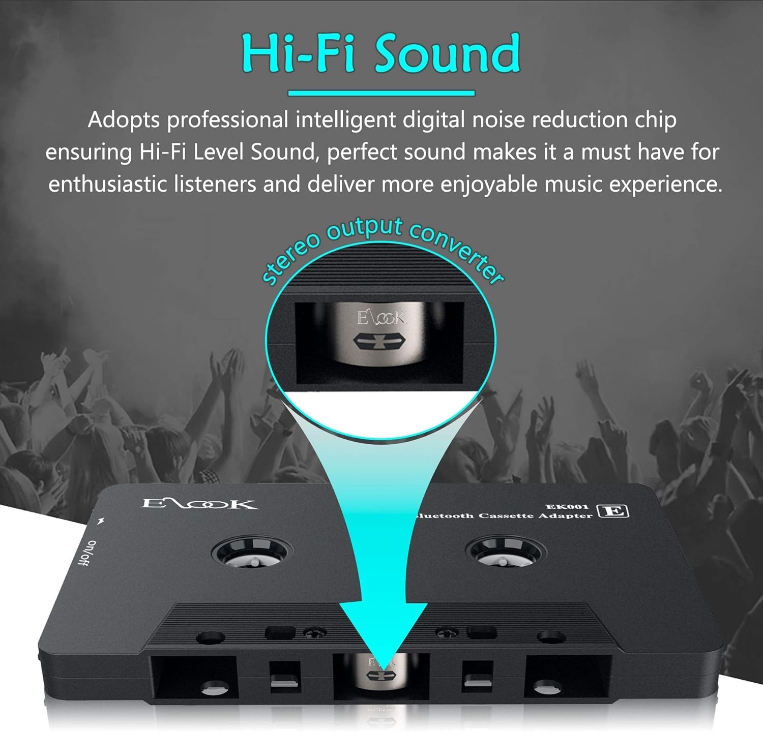 Vintage Car Audio Cassette Receiver with Bluetooth 5.0