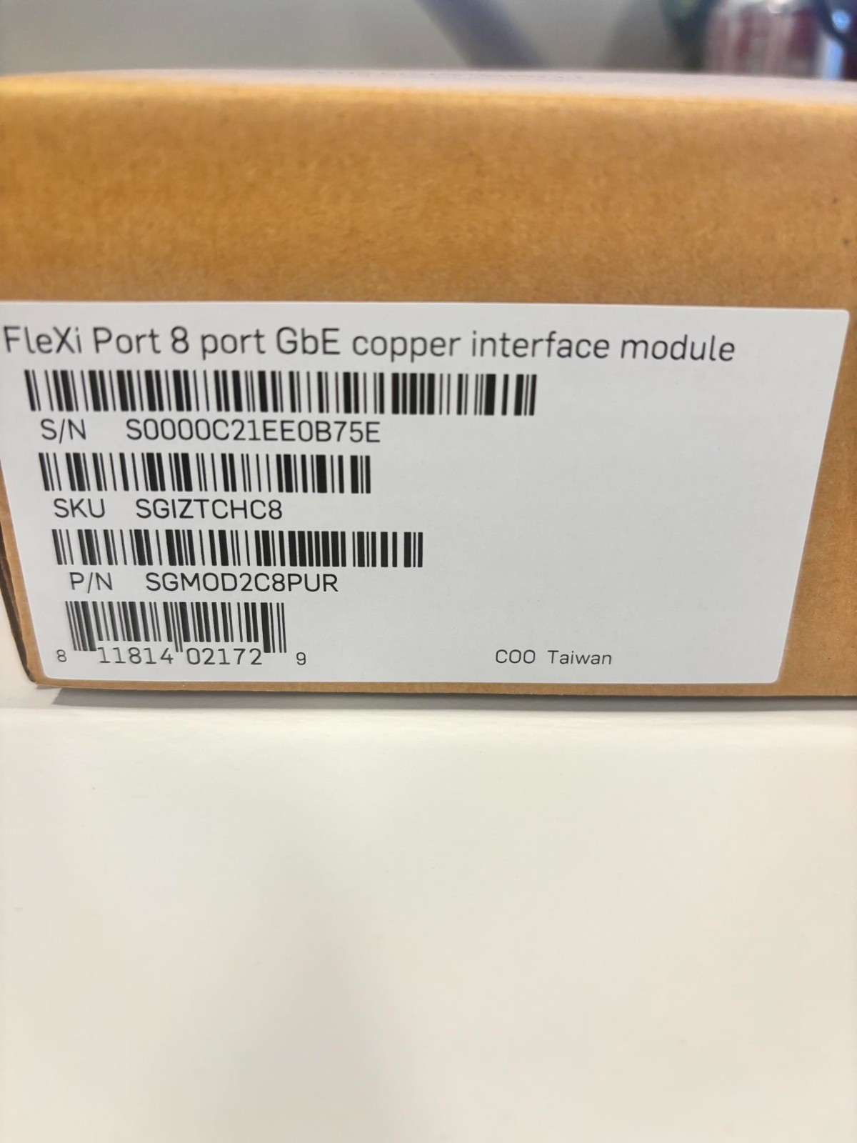 Sophos FlexiPort Module 8 Port GbE Copper SGIZTCHC8 SG/XG 2xx/3xx/4xx