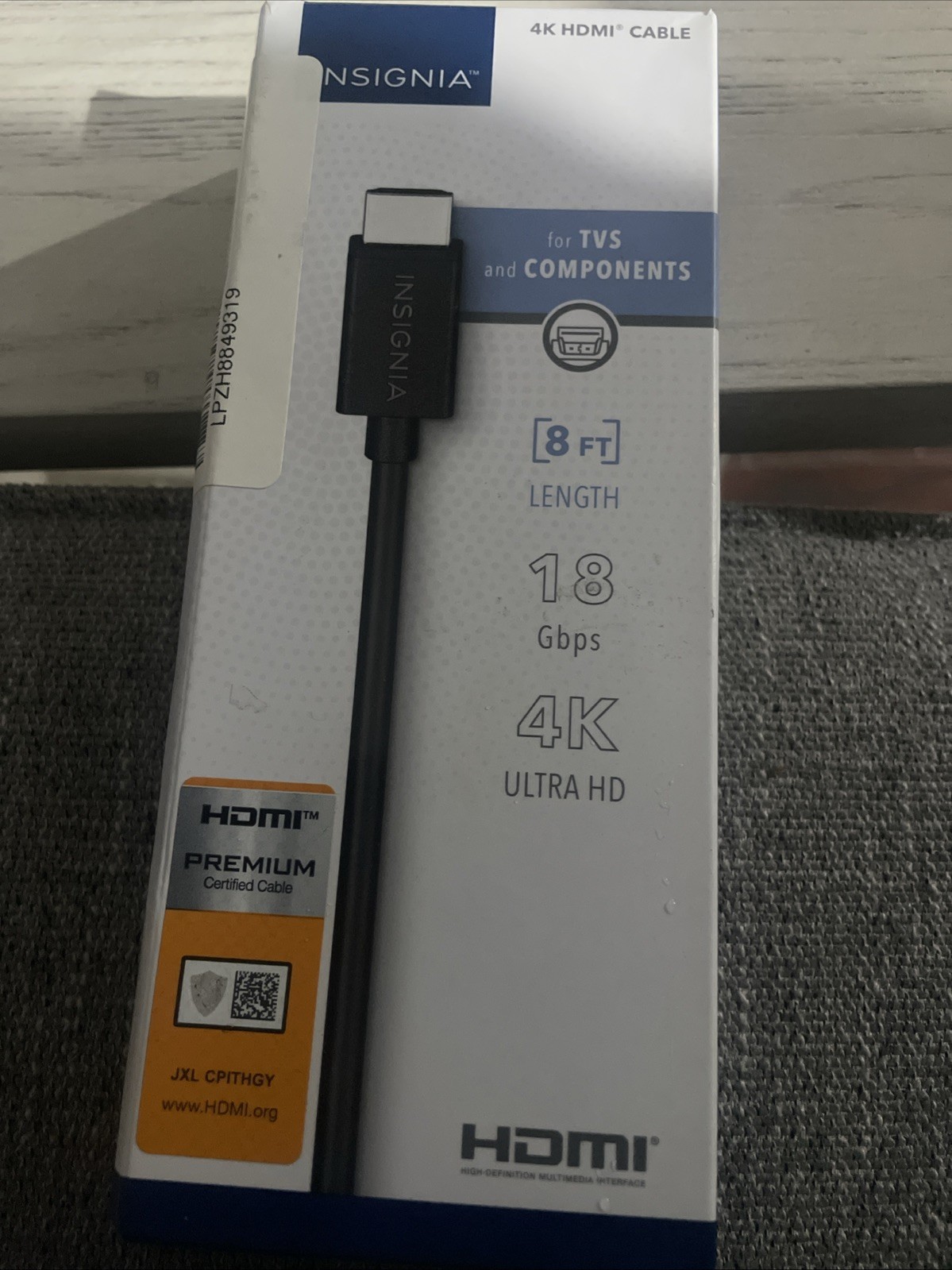 Insignia- 8′ 4K Ultra HD HDMI Cable – Black