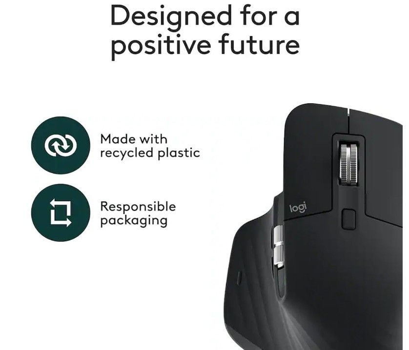 Logitech MX Master 3S Bluetooth Edition Wireless Mouse-BLACK, mouse only