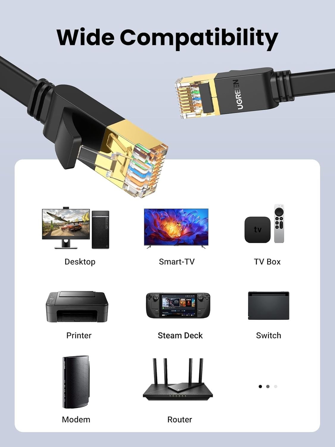 Ultra-Fast 6FT Cat 7 Ethernet Cable – 10Gbps, Gold-Plated for Gaming & Streaming