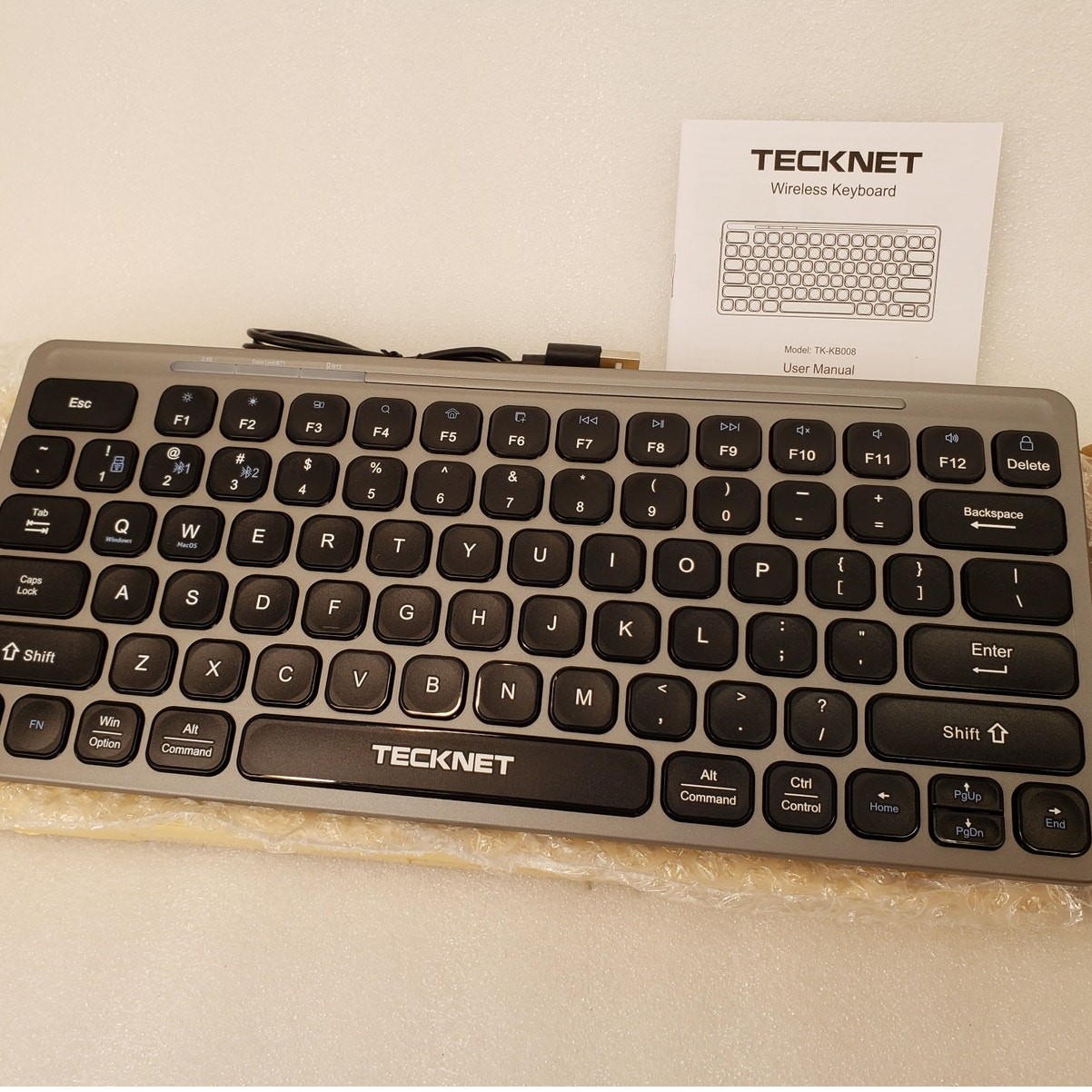 TECKNET Compact Wireless Keyboard (Model: TK-KB008)