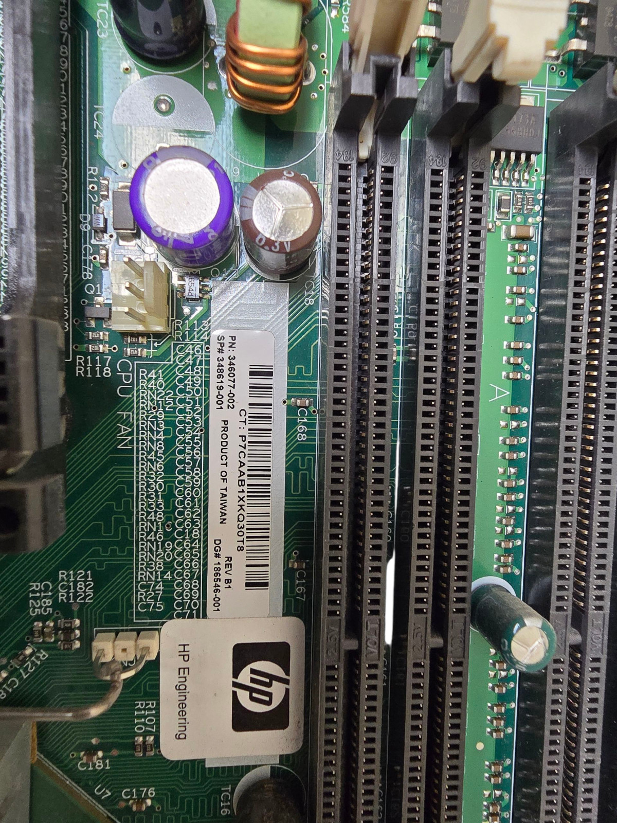 HPE 346077-002 Socket 478 Intel Chipset System Board Motherboard with I/O Shield