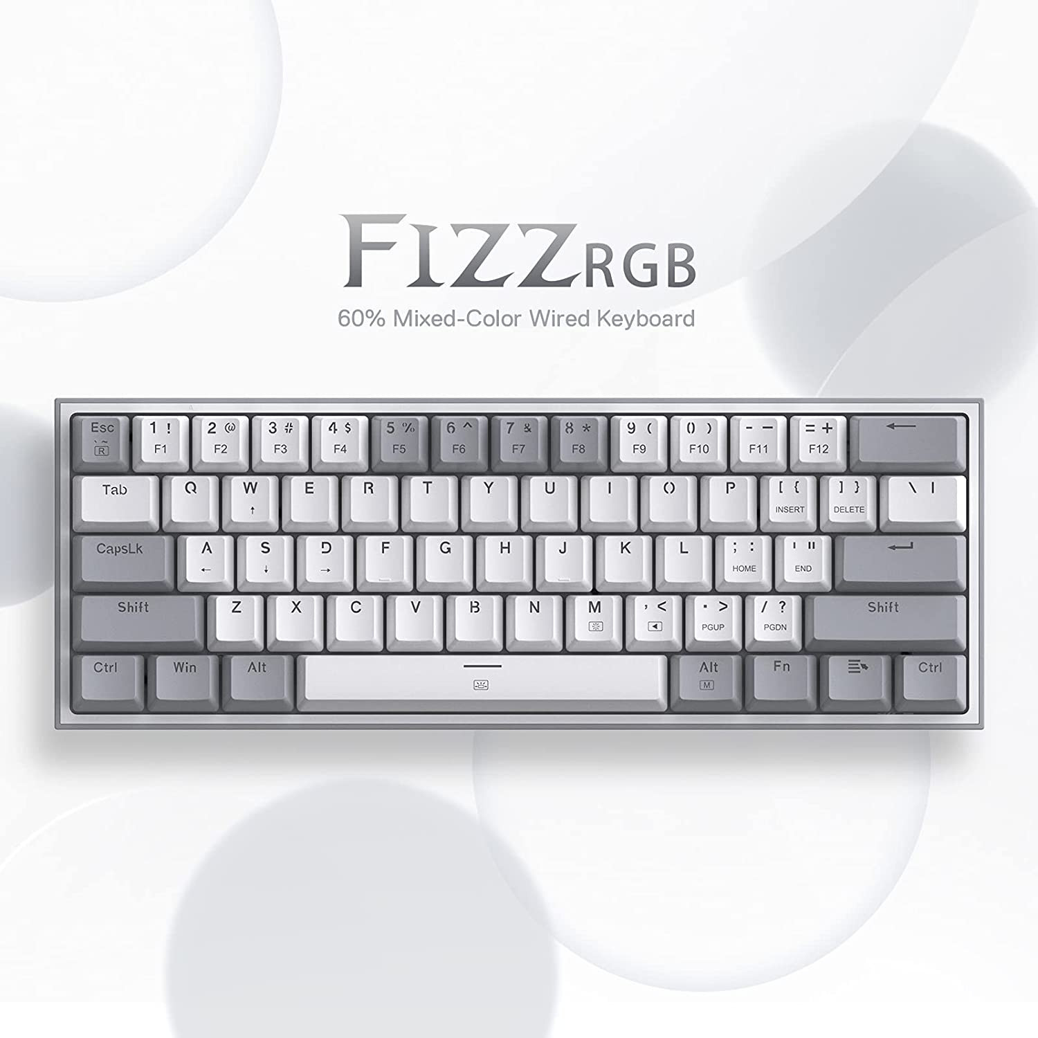 K617 Wired 60% Compact Hot-Swap RGB Gaming Mechanical Keyboard | 61 Keys Design