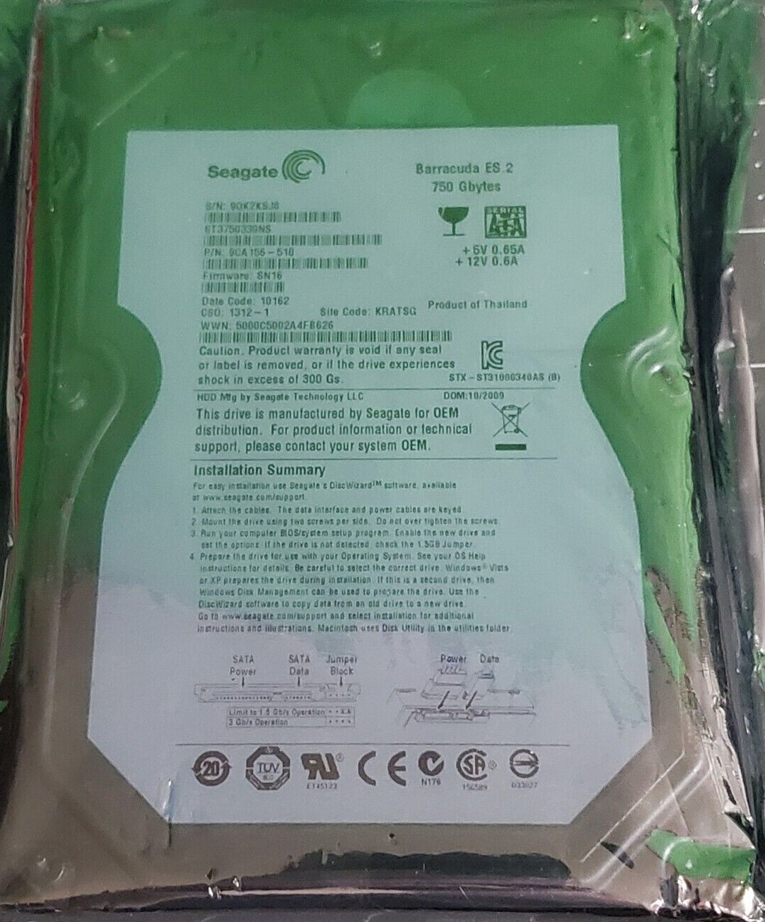 Seagate Barracuda ES.2 Desktop 3.5″ ST3750330NS 750GB 7200RPM 32MB S-ATAII