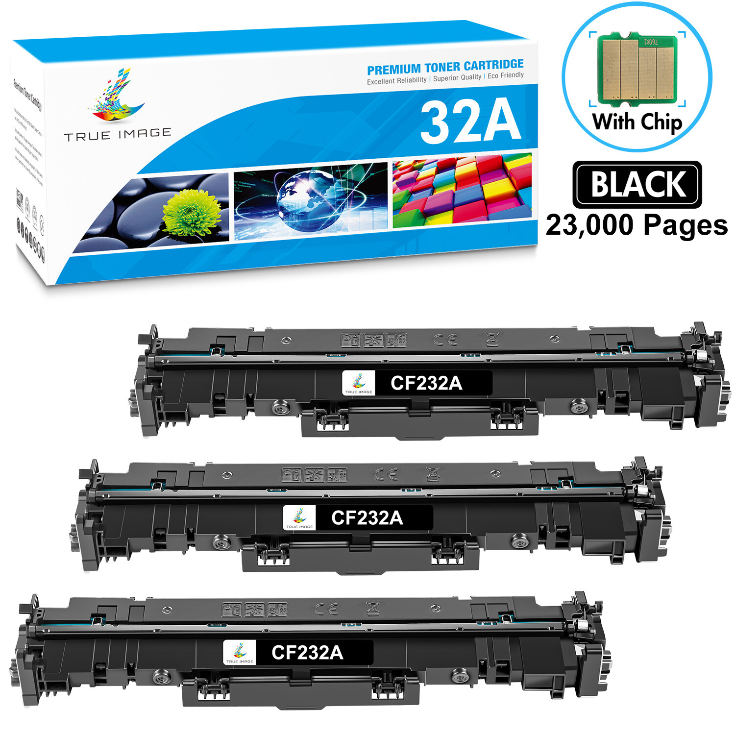 3PK CF232A 32A Drum Compatible With HP LaserJet Pro M227fdw M148dw M203dn